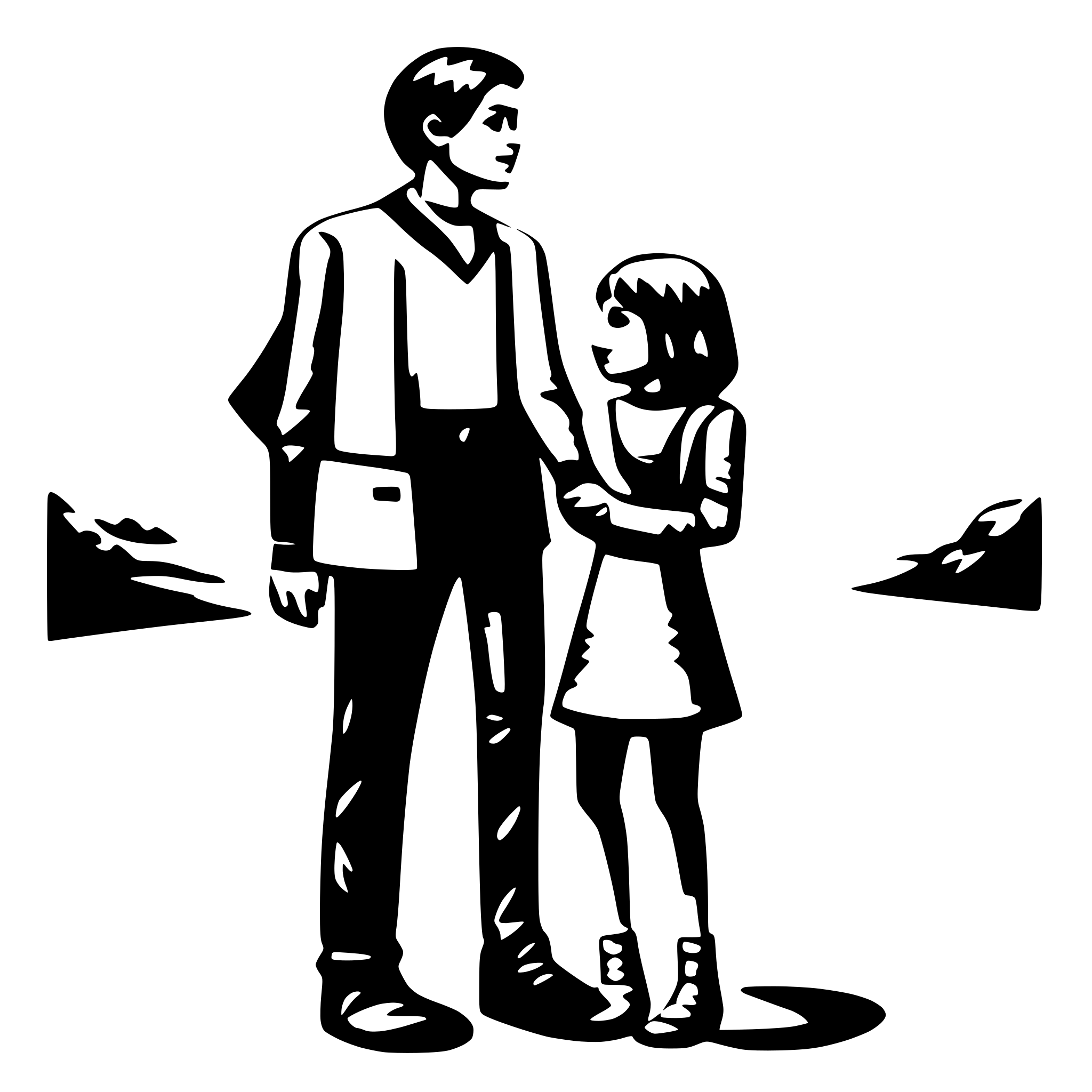 AI-generated SVG of a saying goodbye