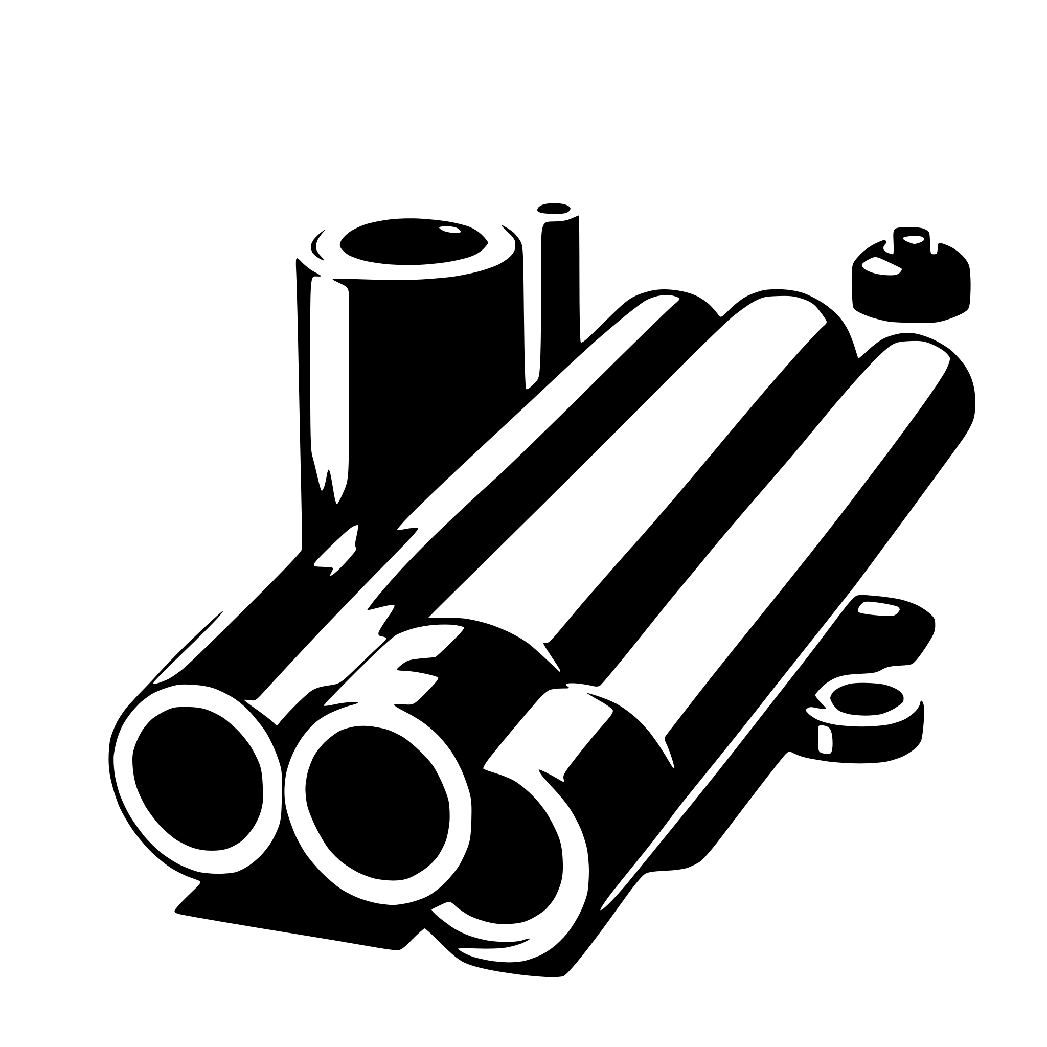 AI-generated SVG of 'rolled pipes 2d'