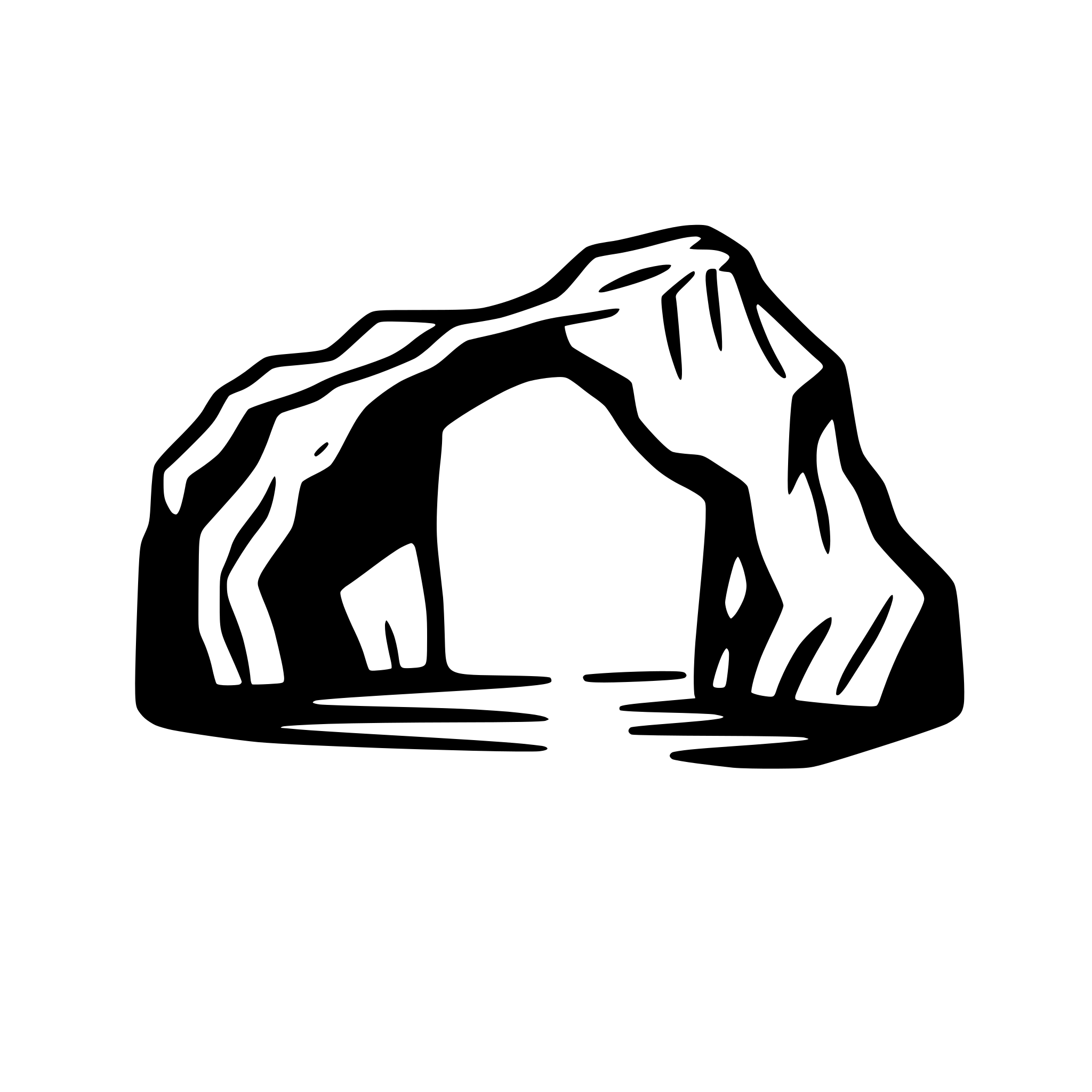 AI-generated SVG of 'Create a flat icon of a natural rock bridge. The image should focus only on the rock formation shaped like a bridge, using only a few simple, clean lines, less details as possible, not floor or background. do it in 2d'