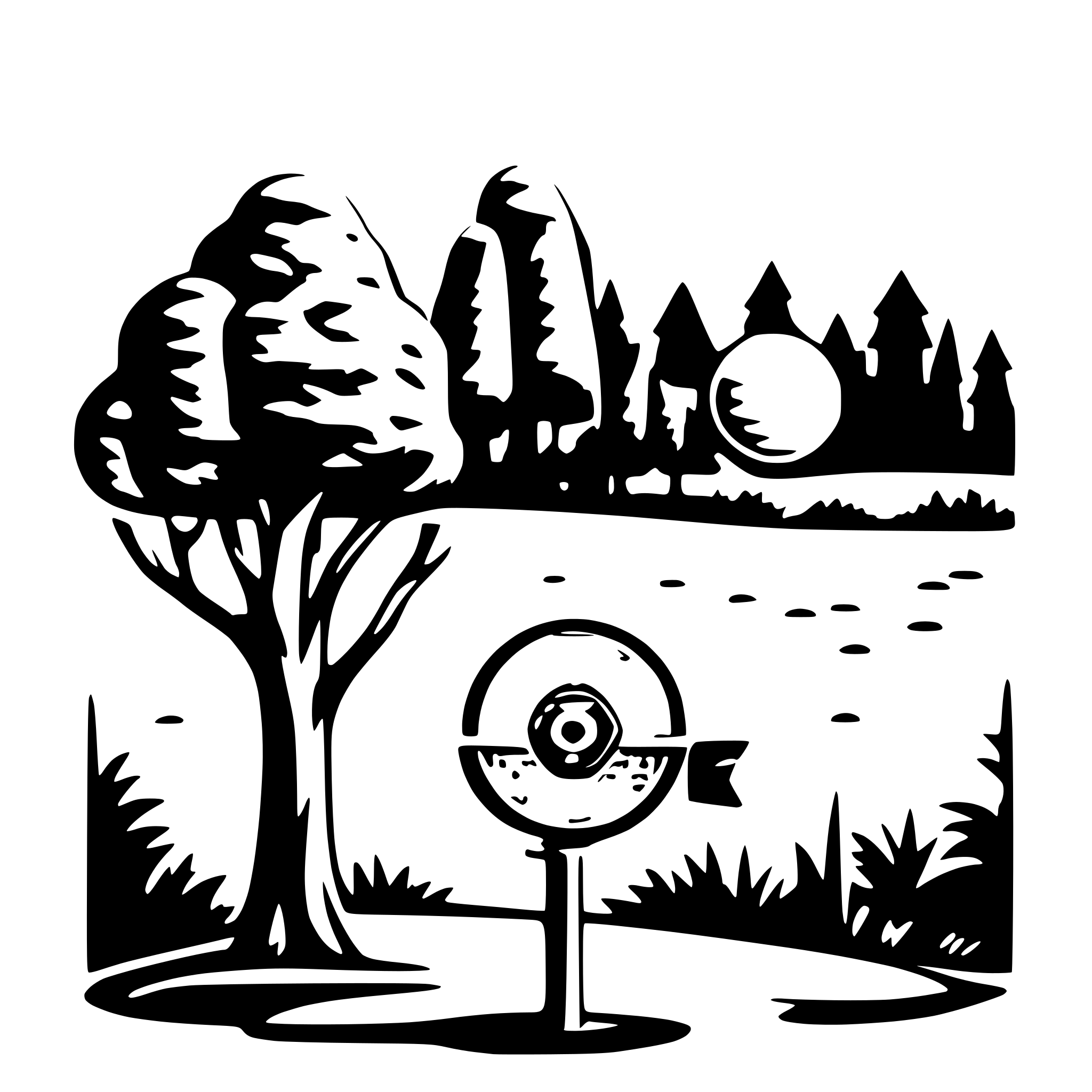 AI-generated SVG of a phenakistiscope disc golf design