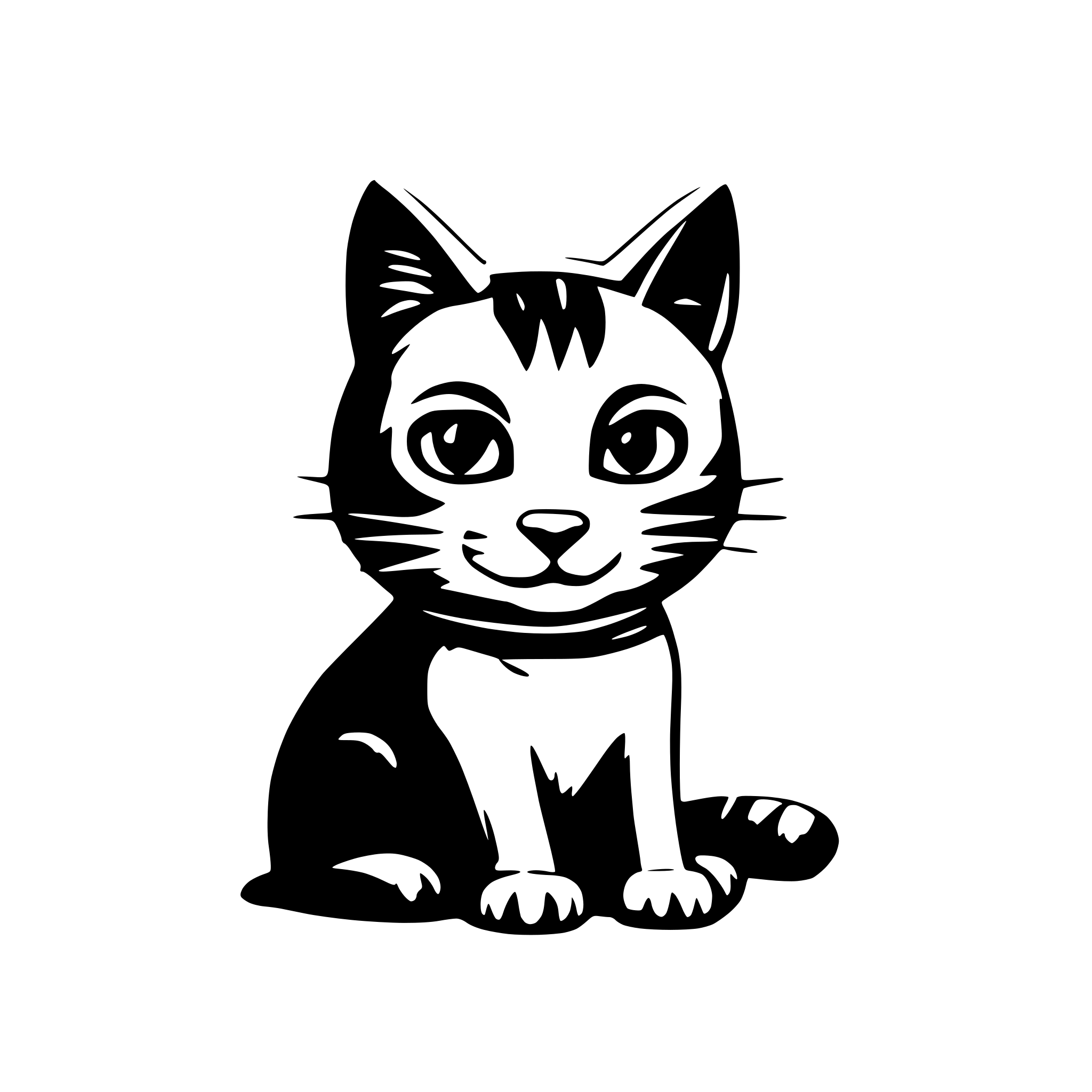 AI-generated SVG of 'character cat'