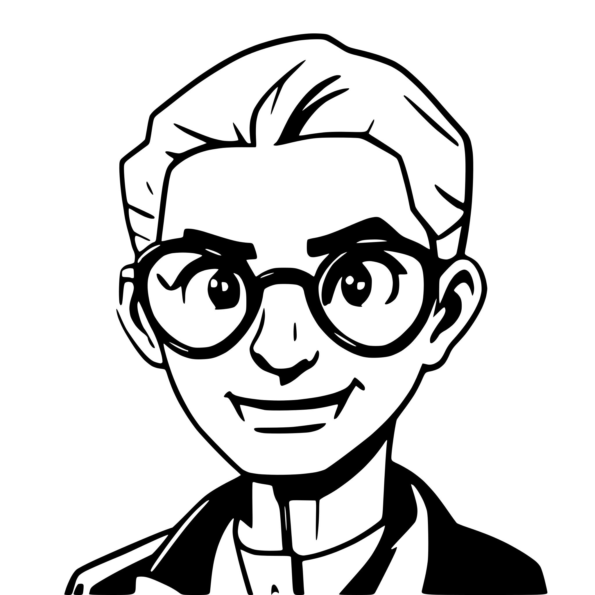 AI-generated SVG of a old doctor face