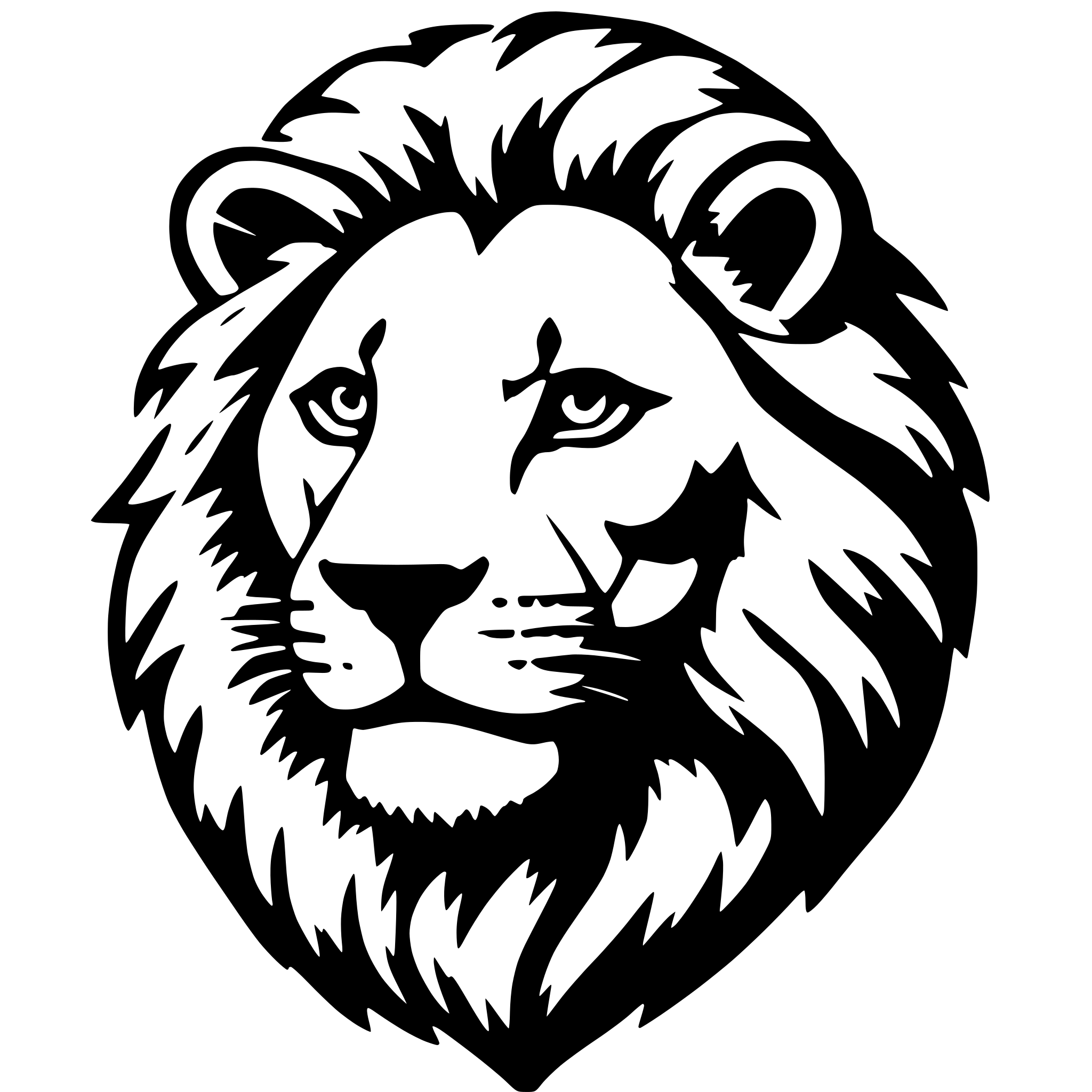 AI-generated SVG of a lion
