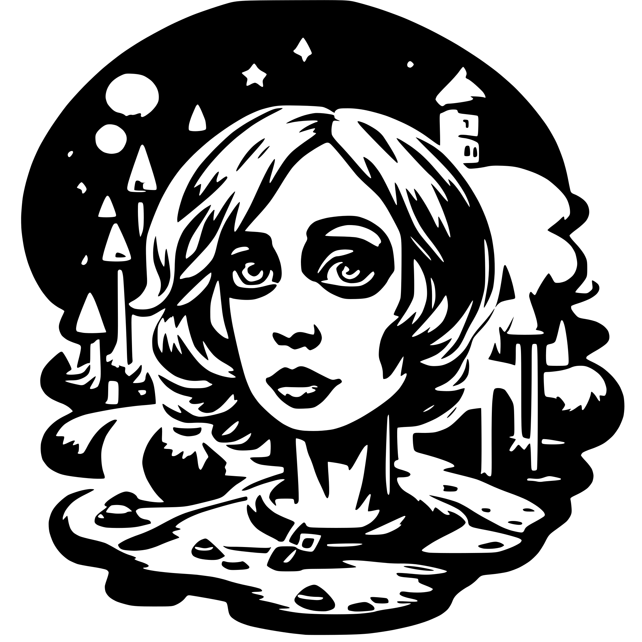 AI-generated SVG of 'trippy'