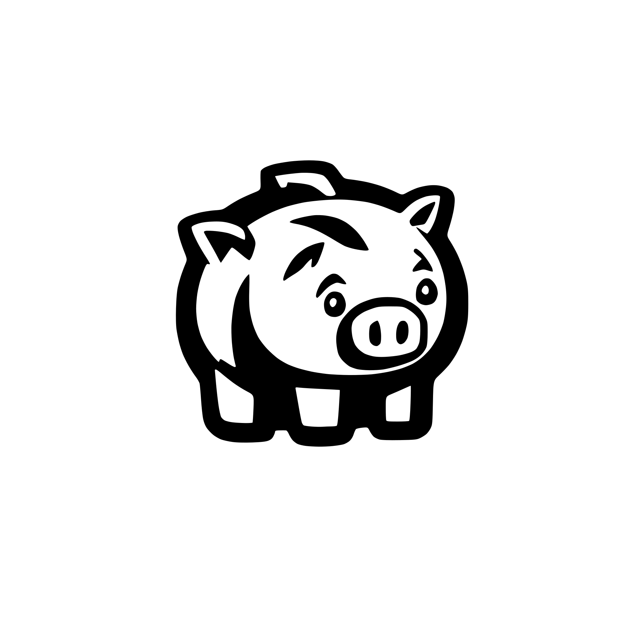 AI-generated SVG of a vector piggybank