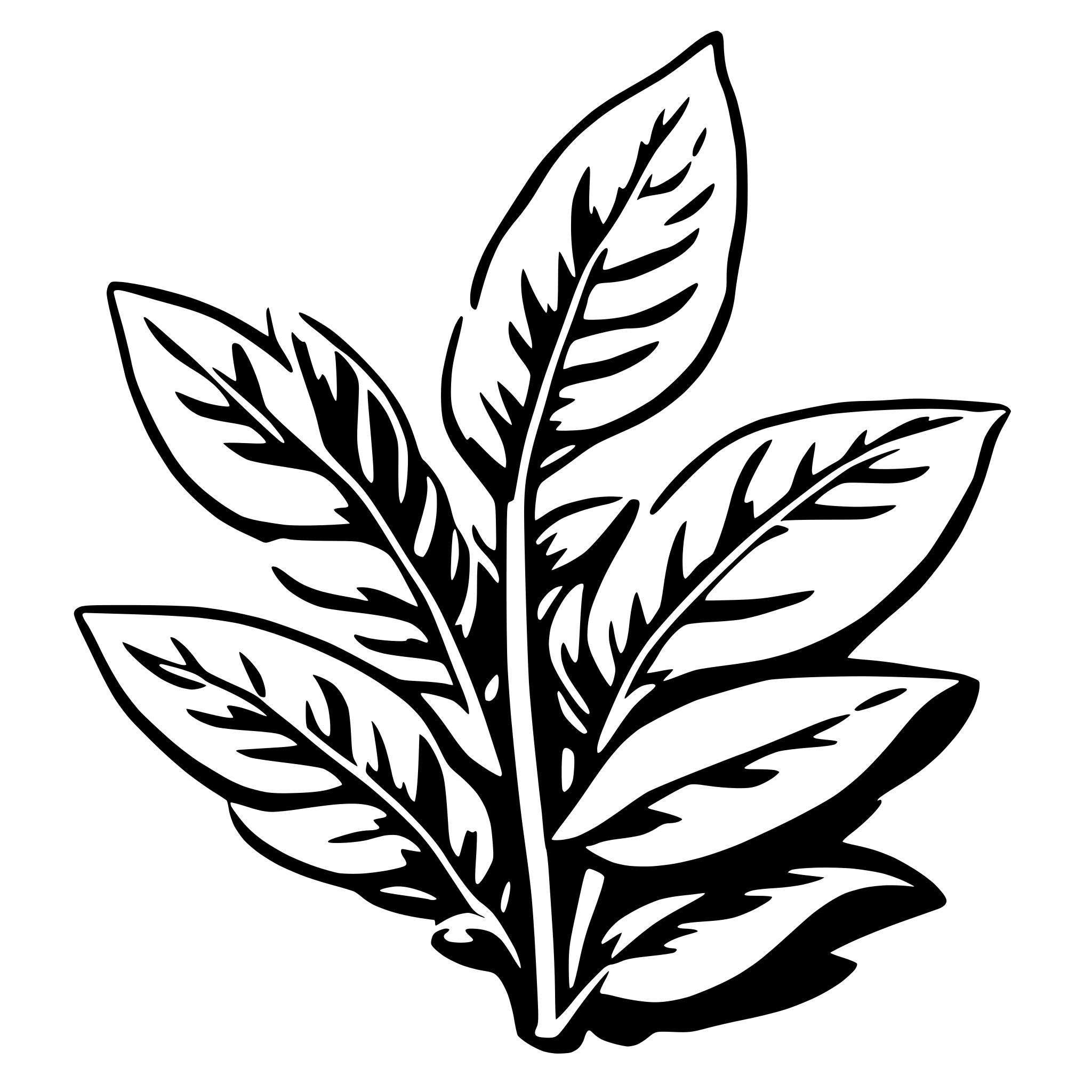 AI-generated SVG of 'sage leaf'