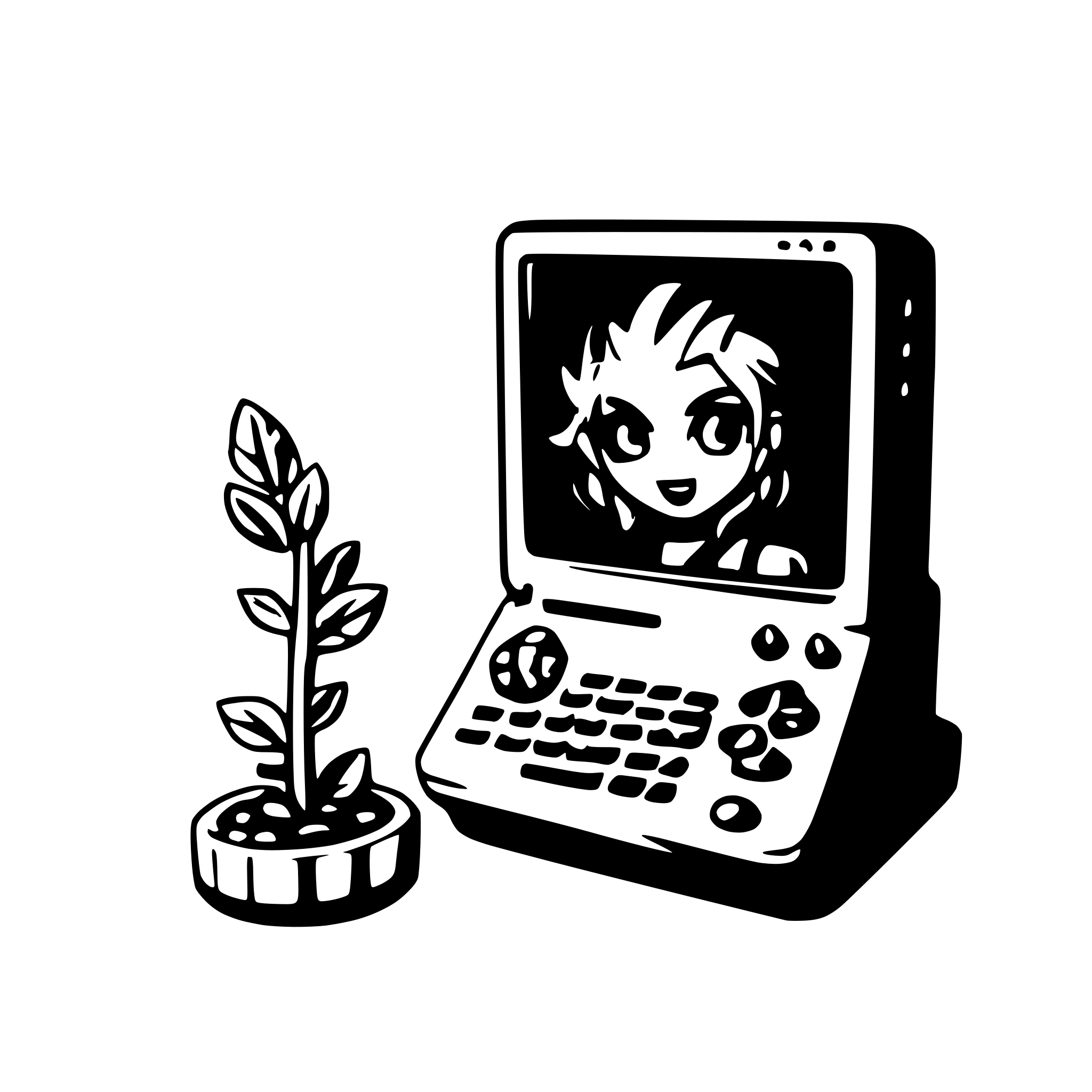 AI-generated SVG of a raspberry pi 4 being setup