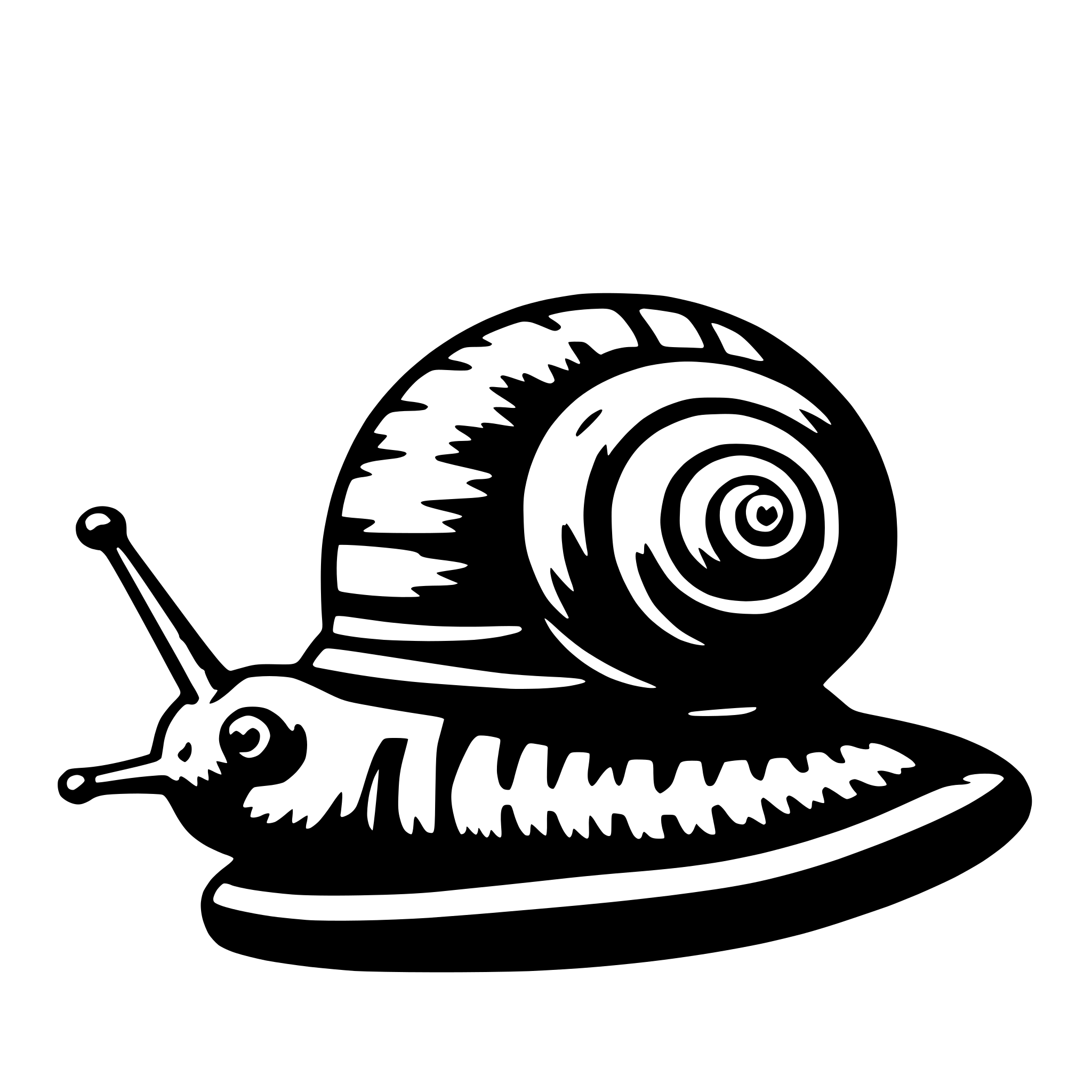 AI-generated SVG of a snail