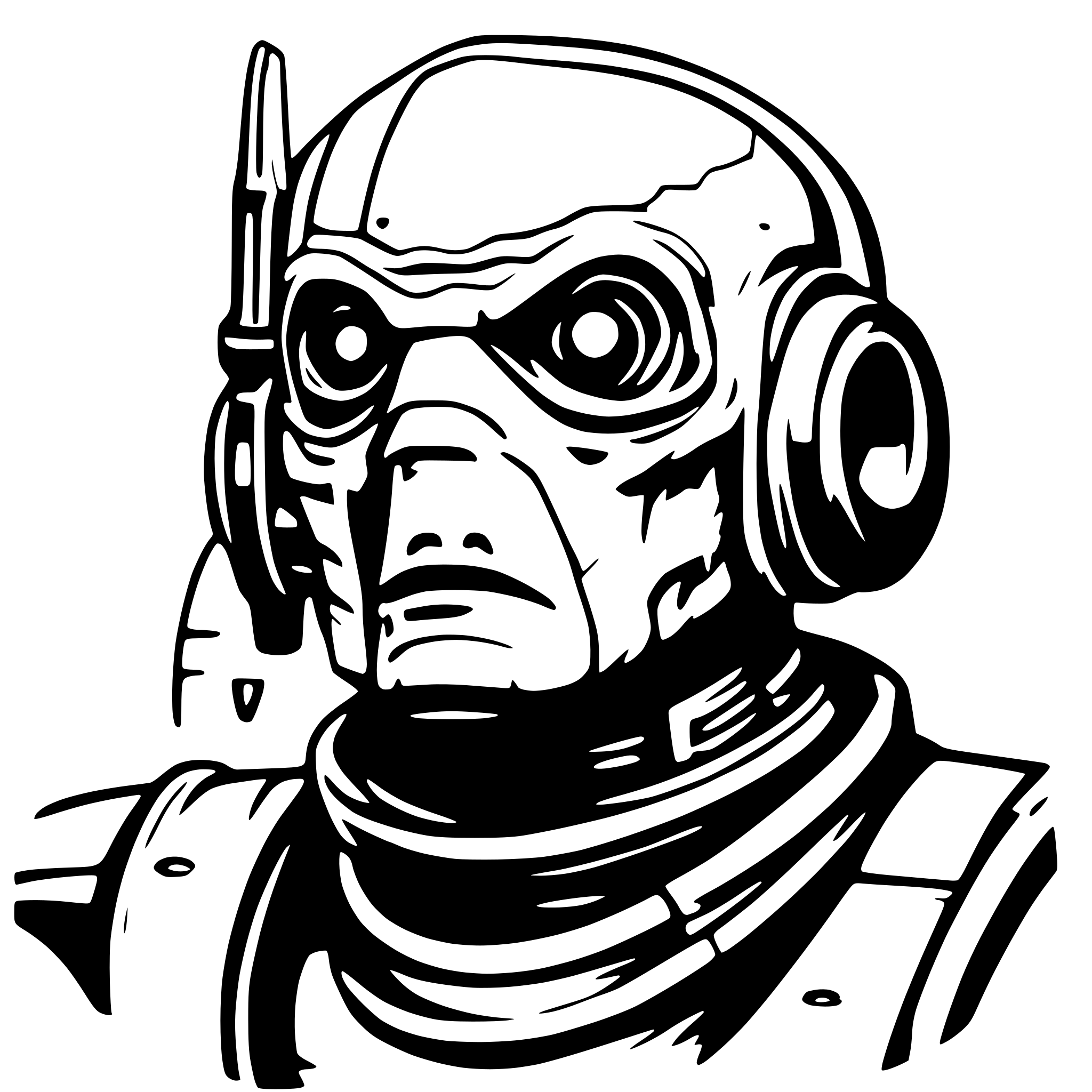 AI-generated SVG of 'strogg from quake 4'