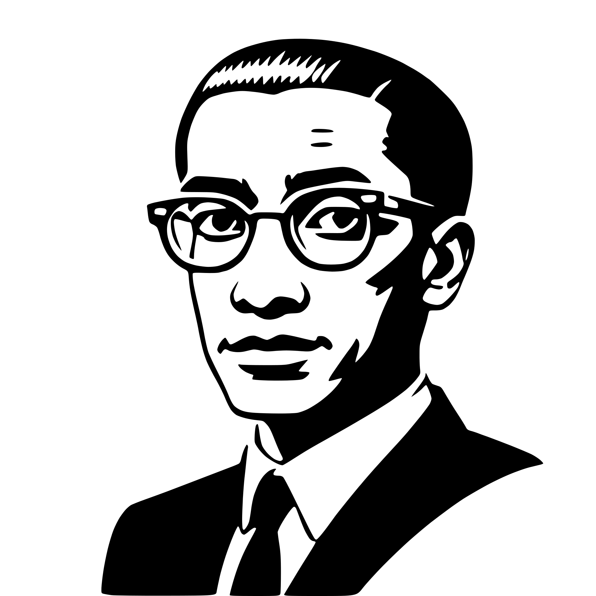 AI-generated SVG of 'malcolm x'