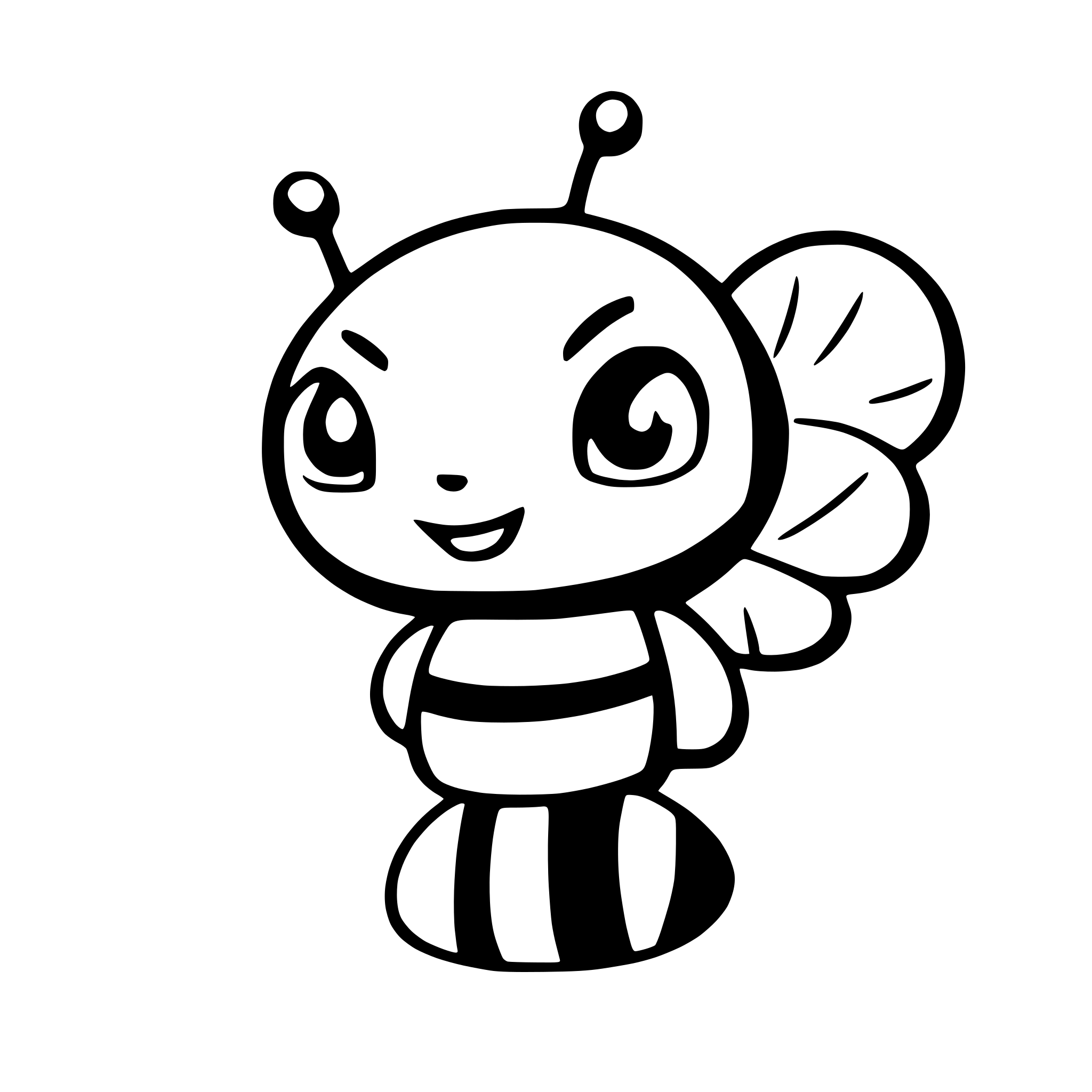 AI-generated SVG of a bee