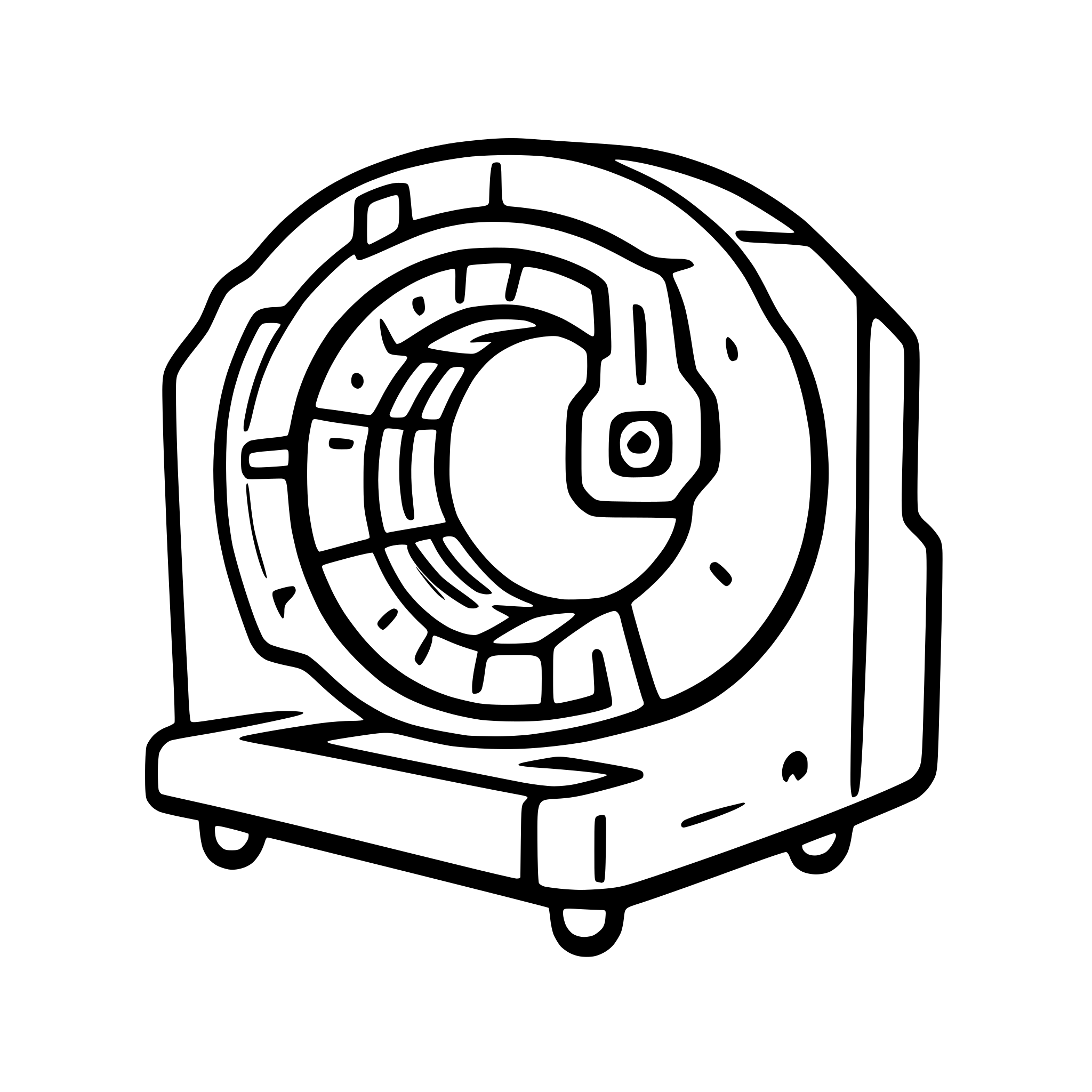 AI-generated SVG of a A simple logo of a CT scanner powered by AI AI-generated SVG of a A simple logo of a CT scanner powered by AI