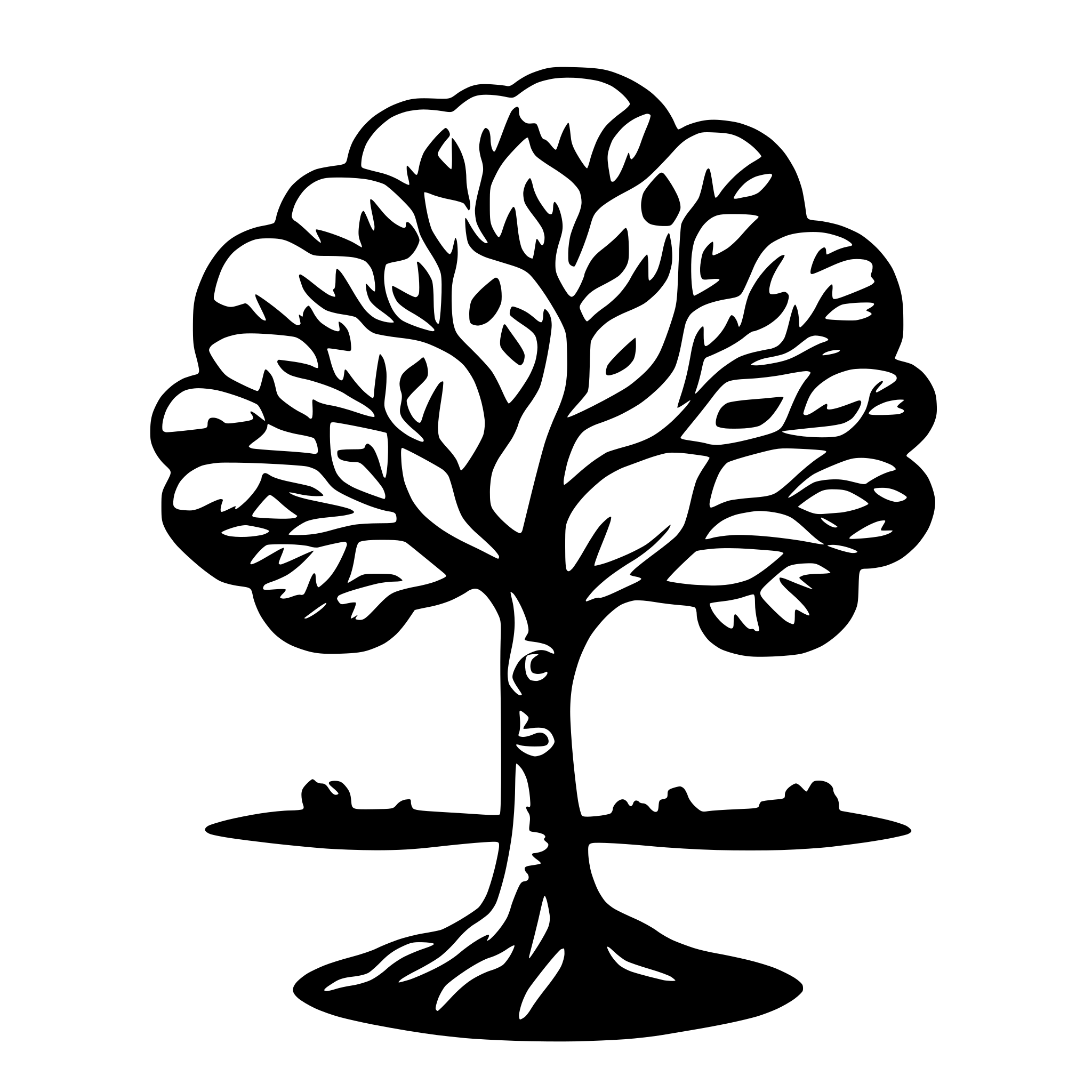 AI-generated SVG of 'tree of life'