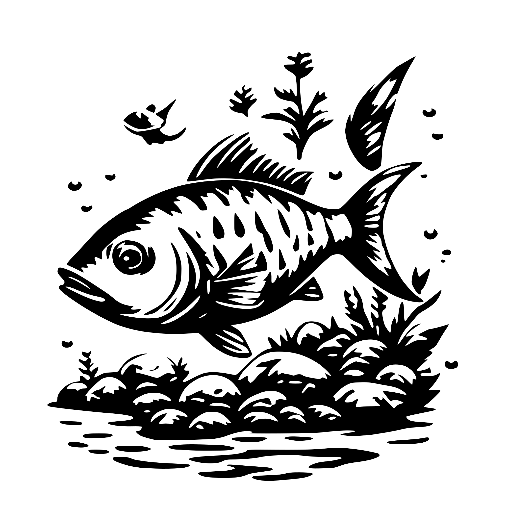 AI-generated SVG of 'fishes'