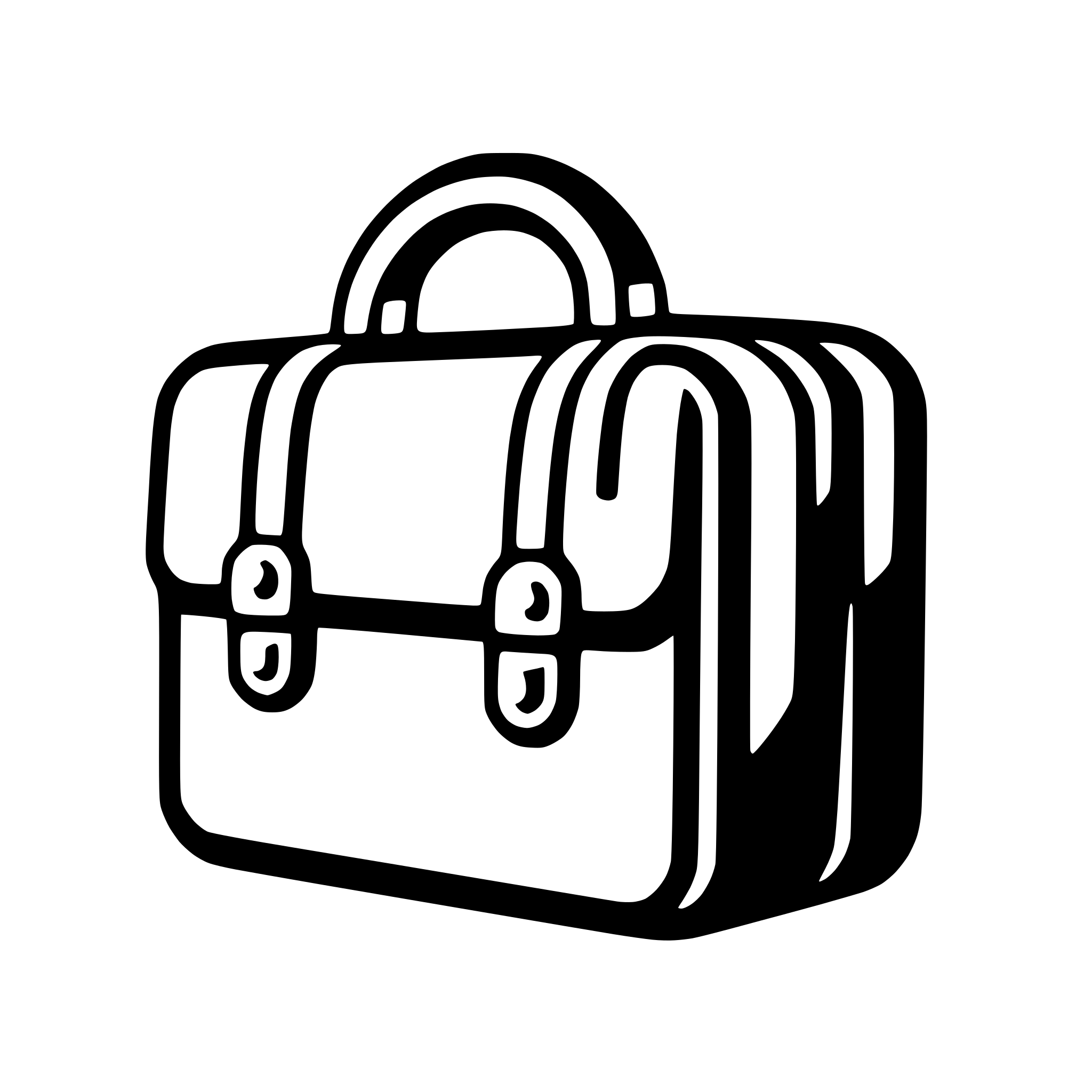 AI-generated SVG of 'briefcase with documents'