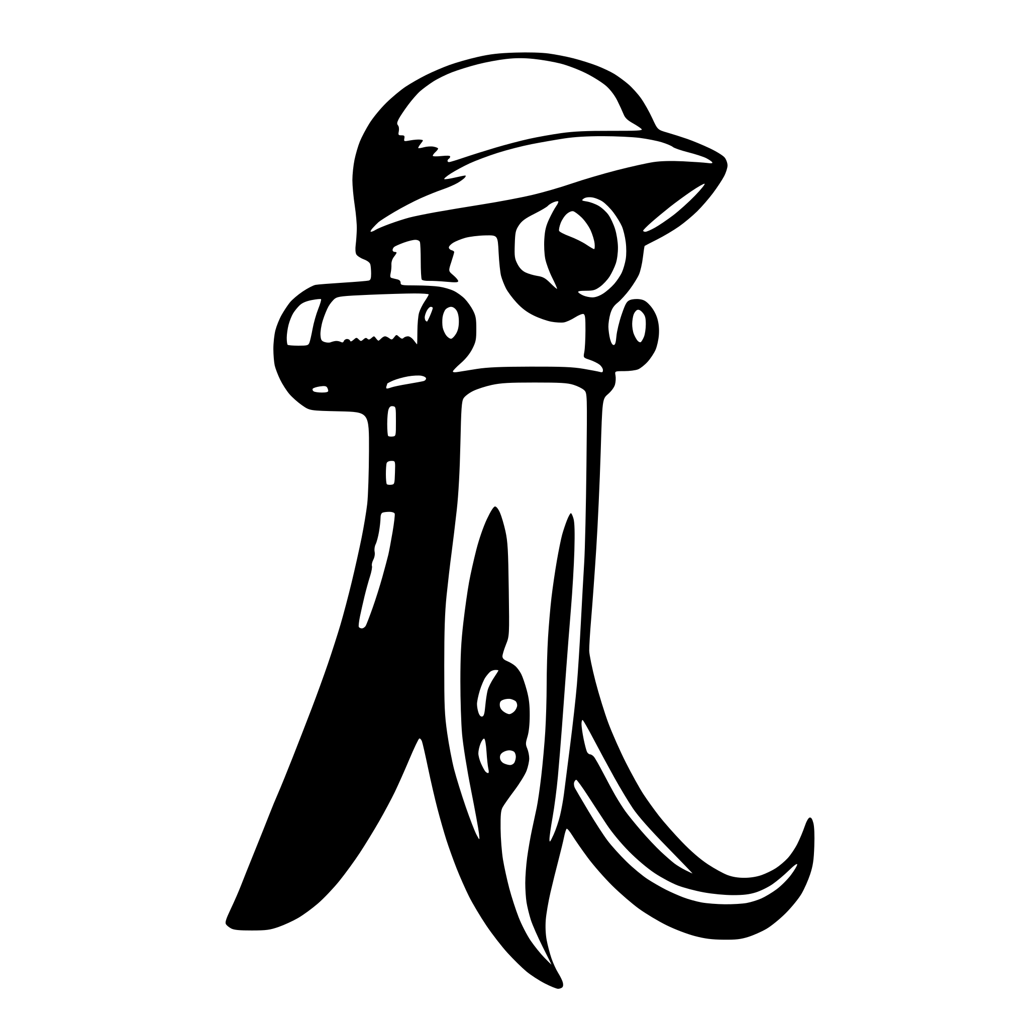 AI-generated SVG of a Squid qith snorkel gear