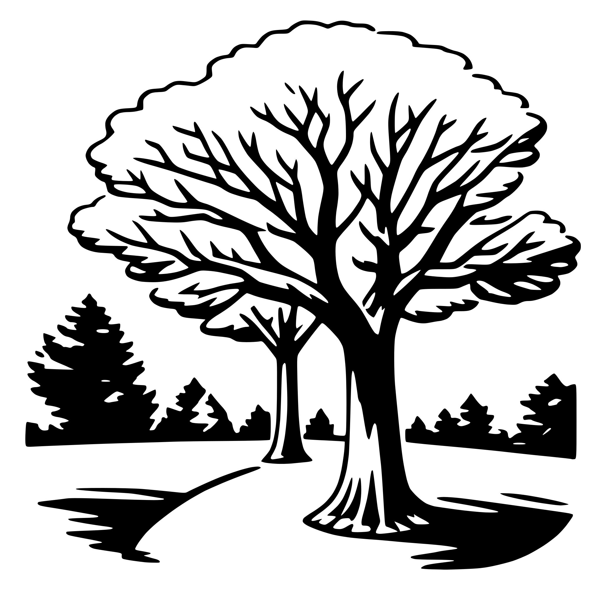 AI-generated SVG of a tree canopy