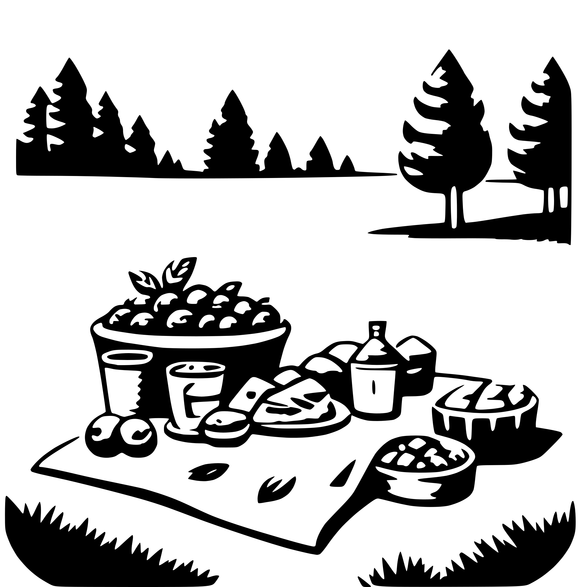 AI-generated SVG of 'picnic in meadow'