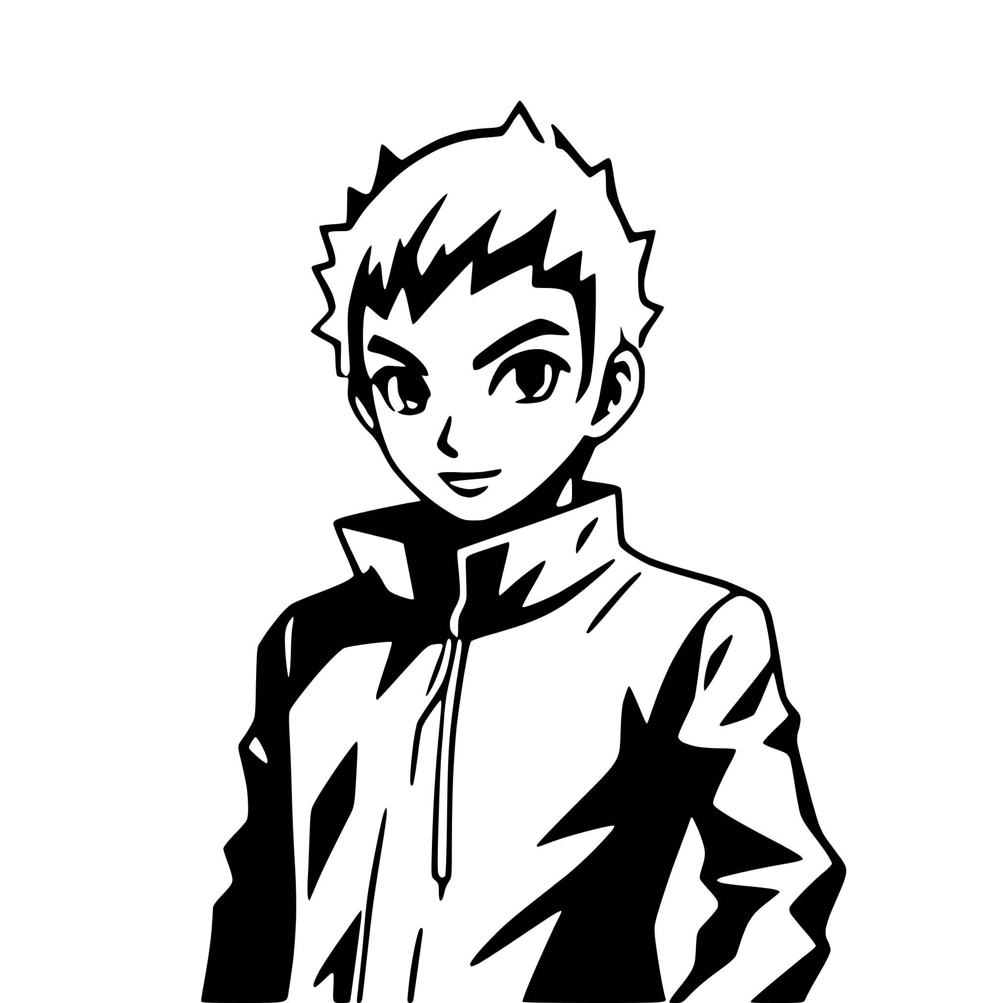 AI-generated SVG of 'boy with lightning powers'