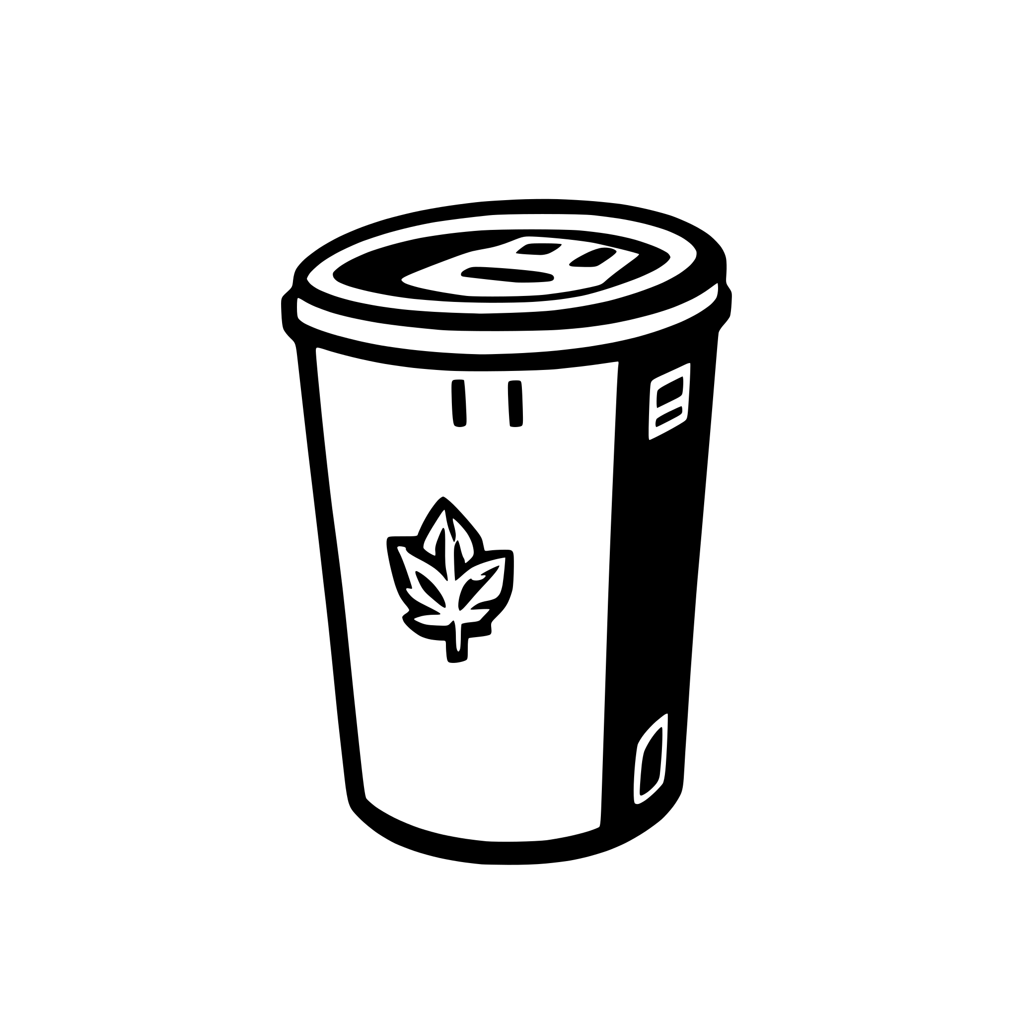 AI-generated SVG of 'trashbin before wall clock'