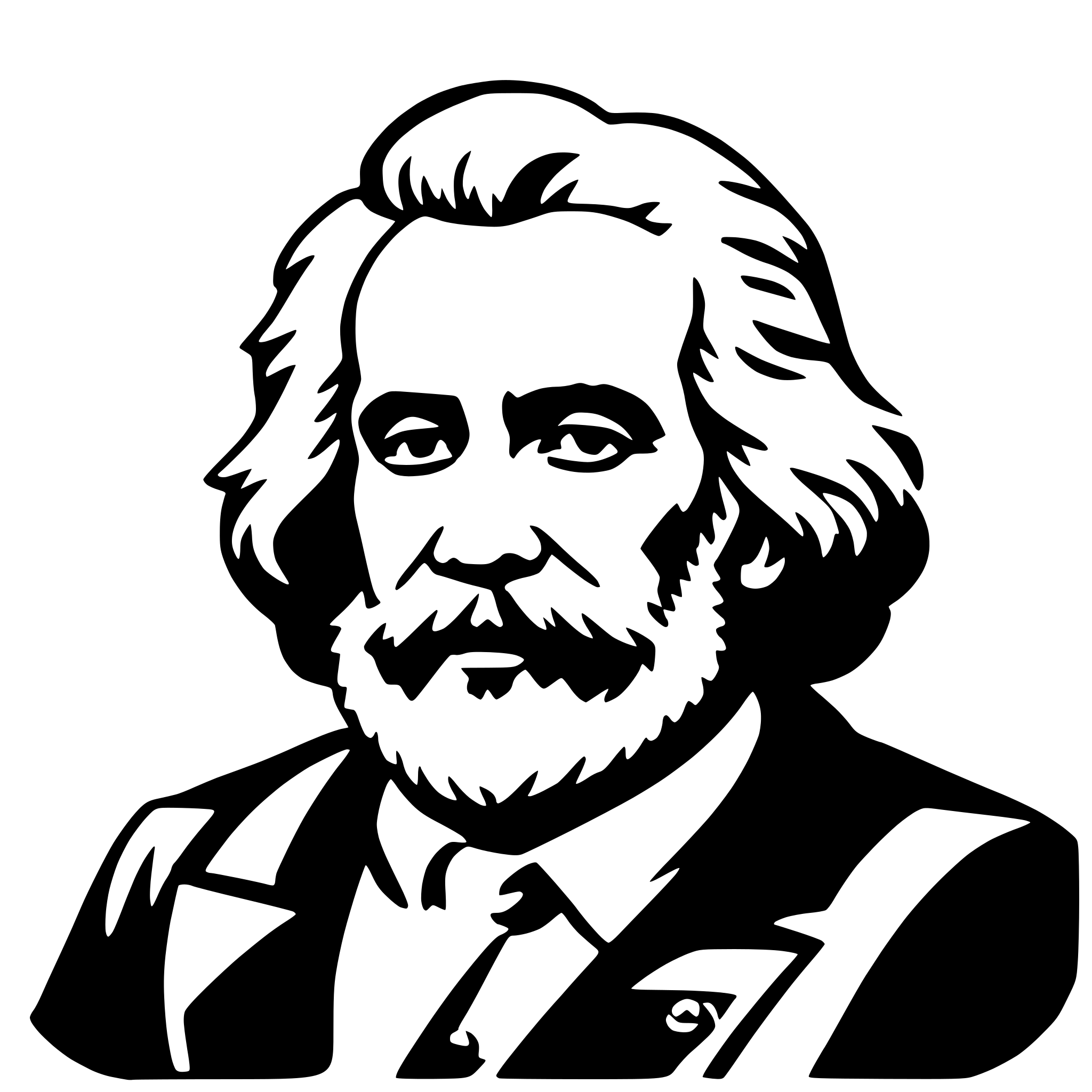 AI-generated SVG of a karl marx