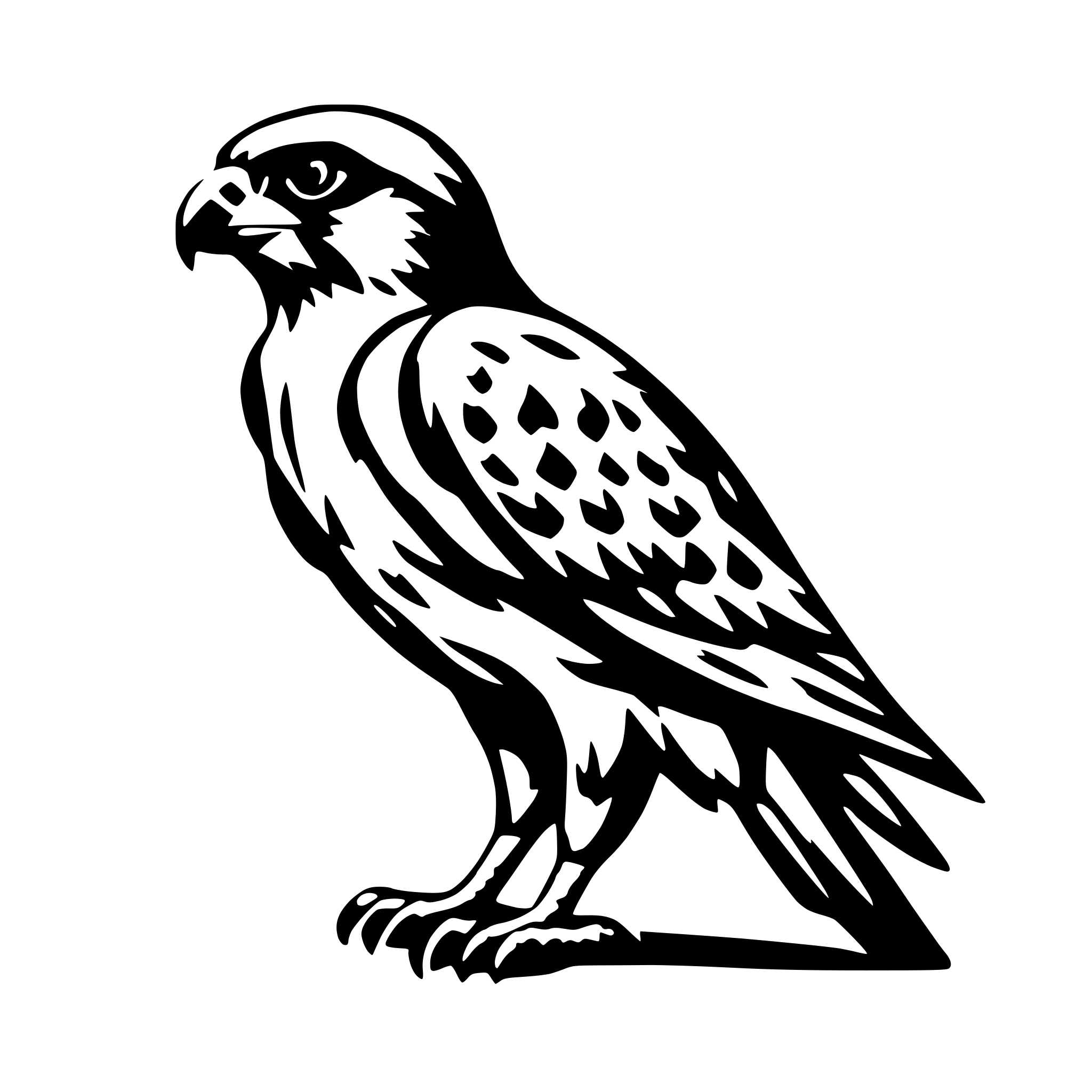 AI-generated SVG of 'Falcon'