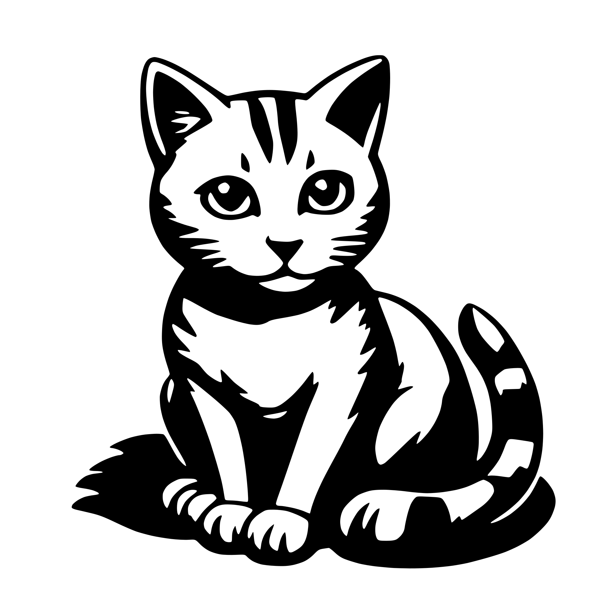 AI-generated SVG of 'cat'