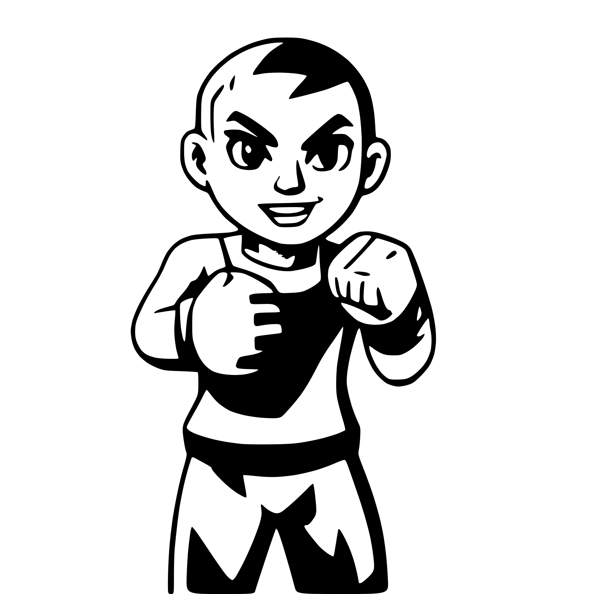 AI-generated SVG of a Aggressive Boxer