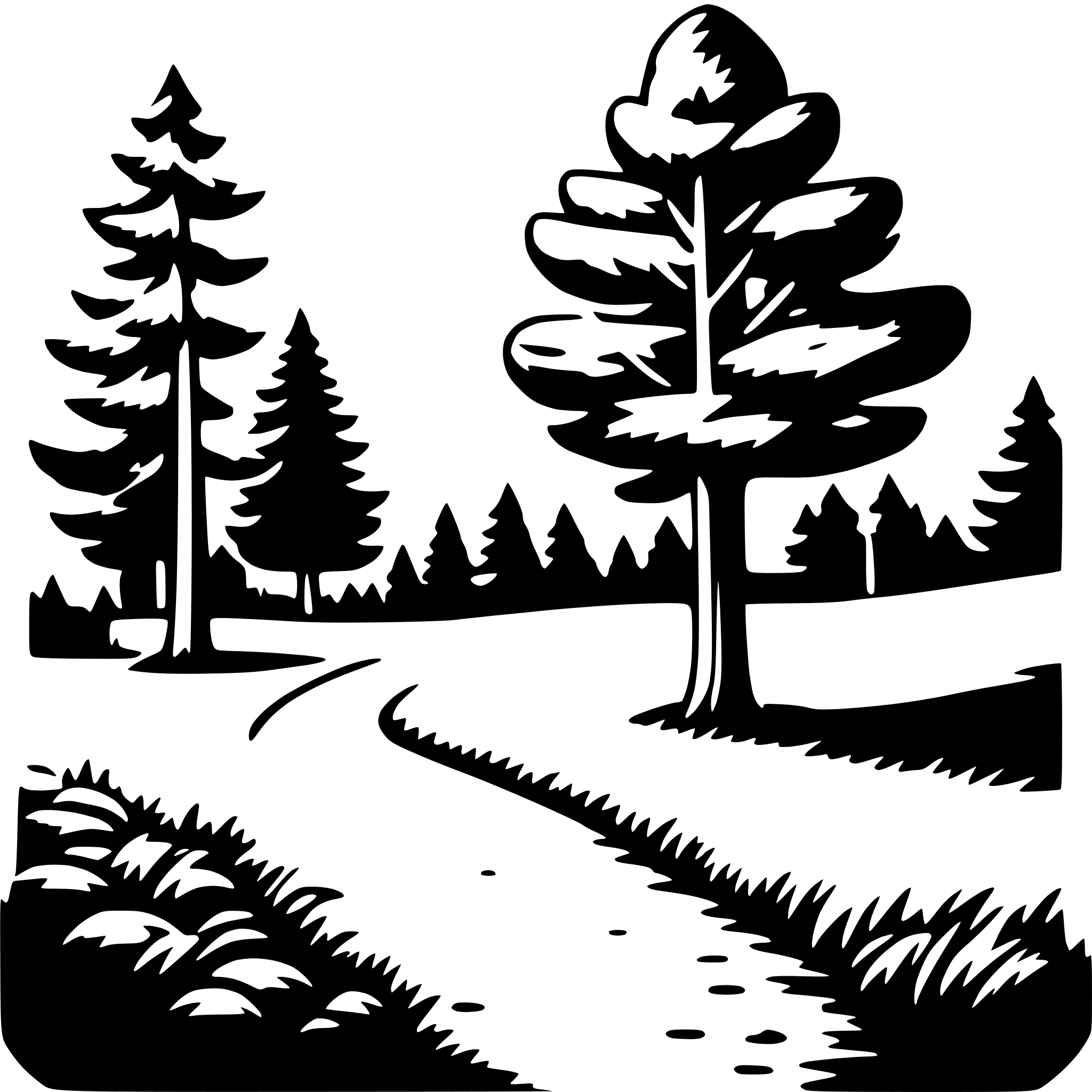 AI-generated SVG of 'forest glade'