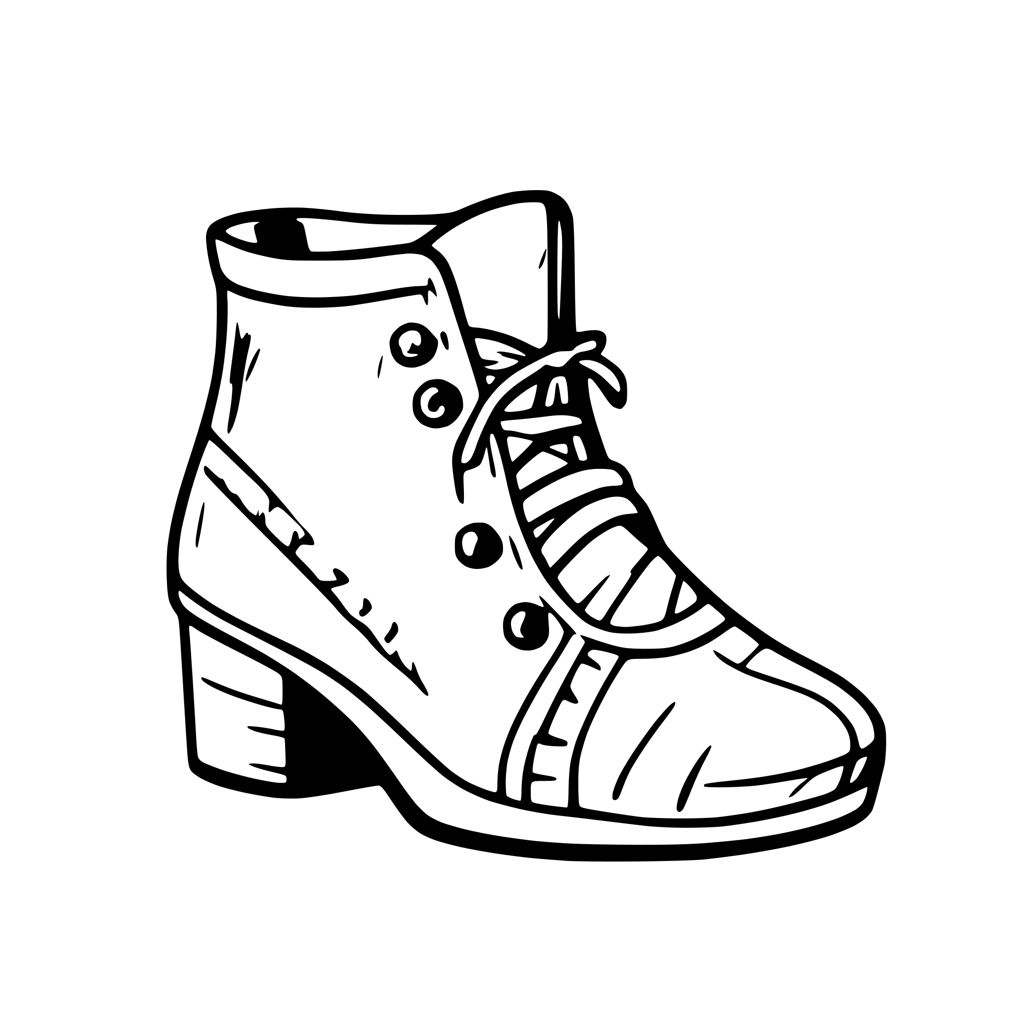 AI-generated SVG of a medieval shoes
