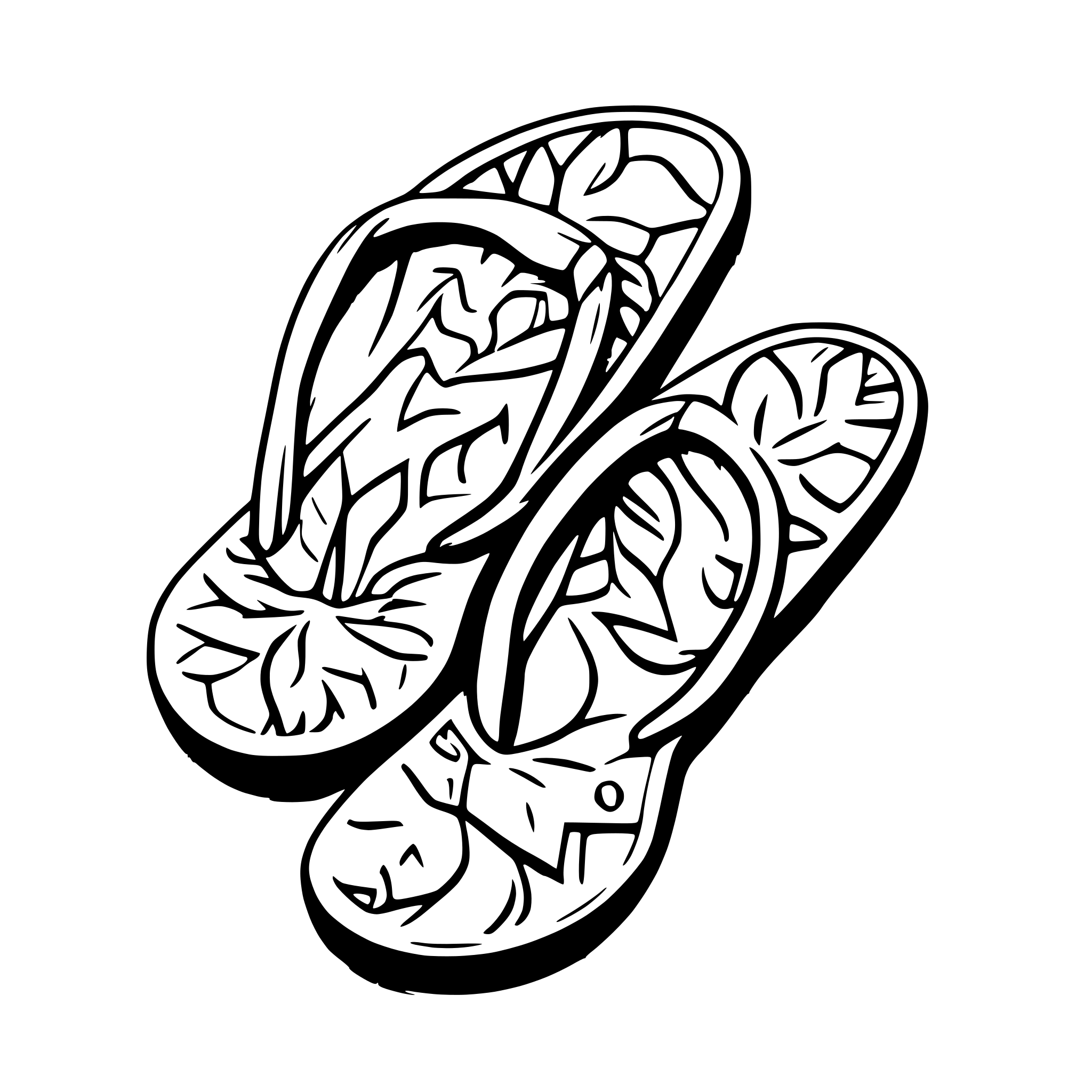 AI-generated SVG of a flip flop