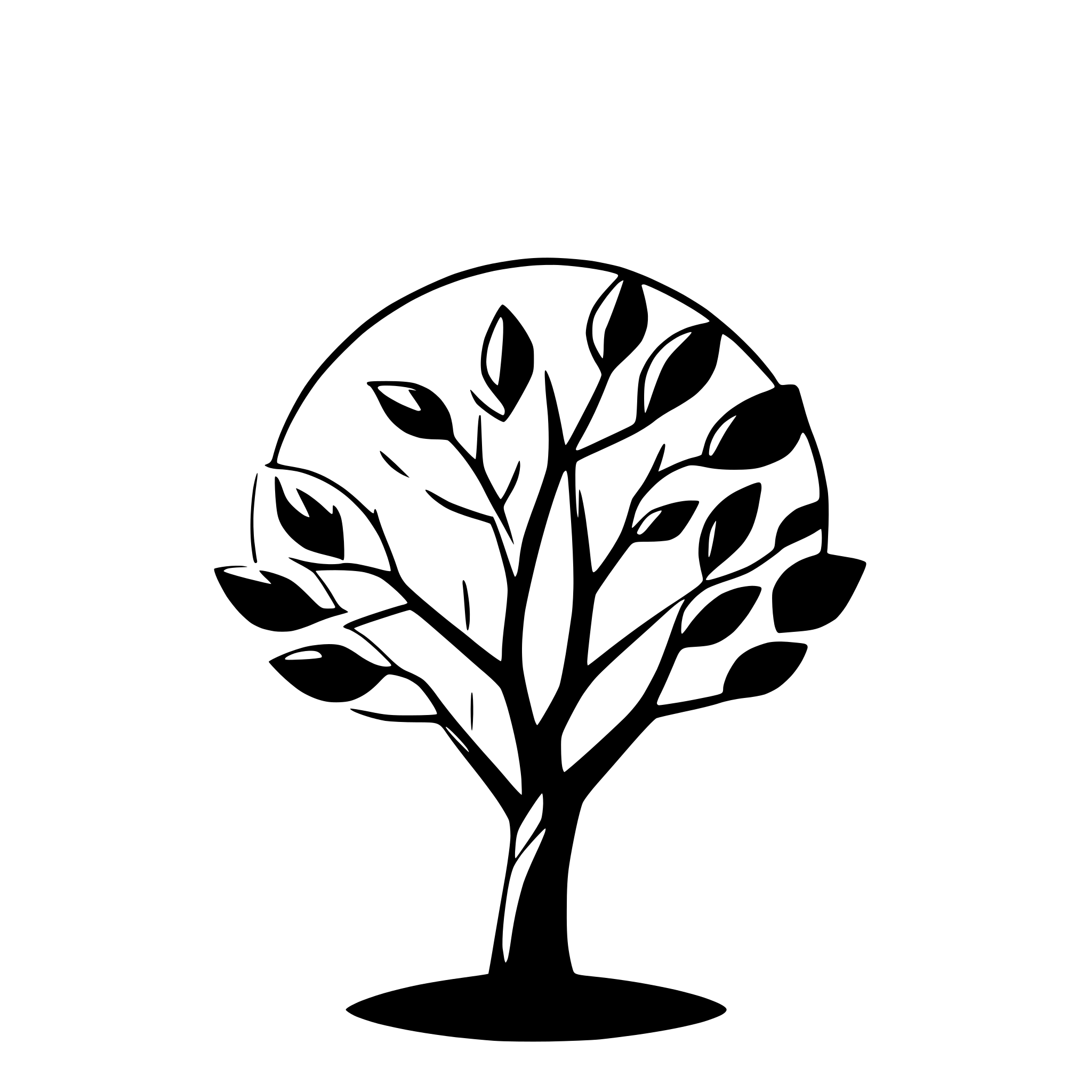AI-generated SVG of 'tree silhouette with full moon'