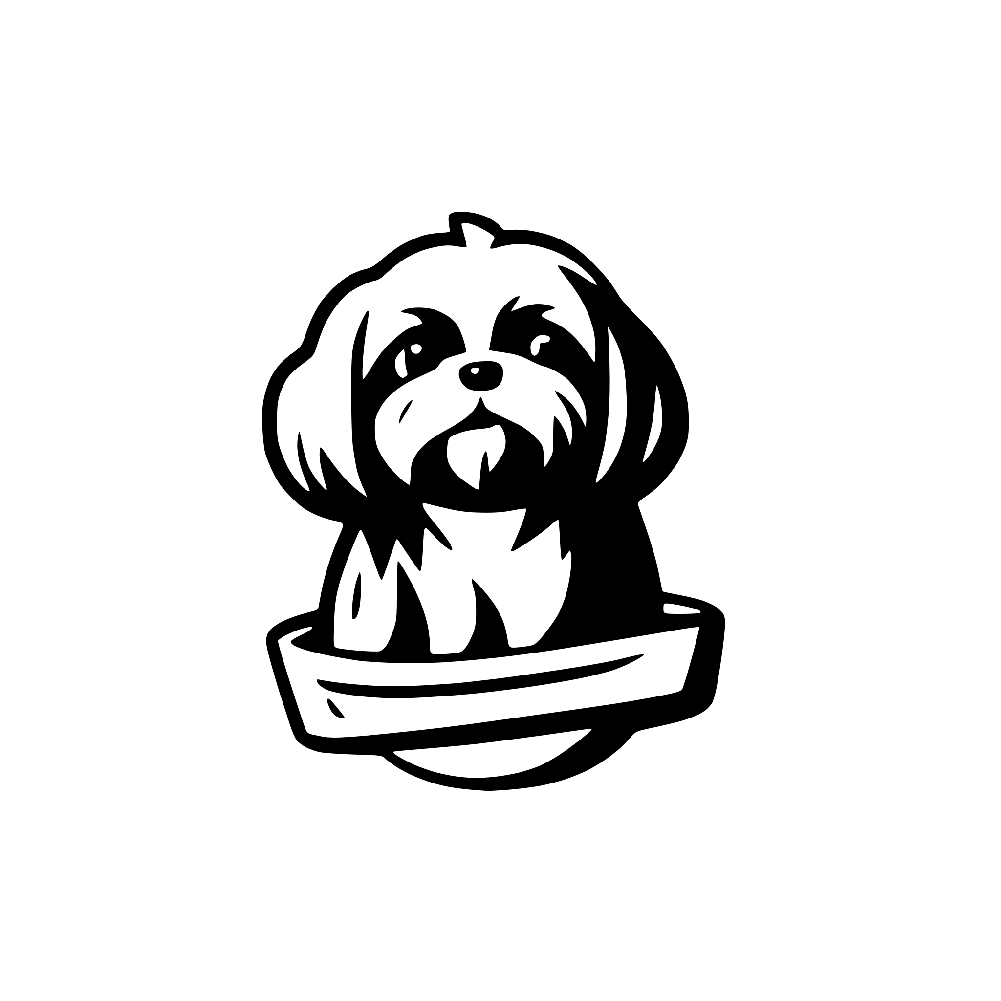 AI-generated SVG of a shih tzu, sweet puppy