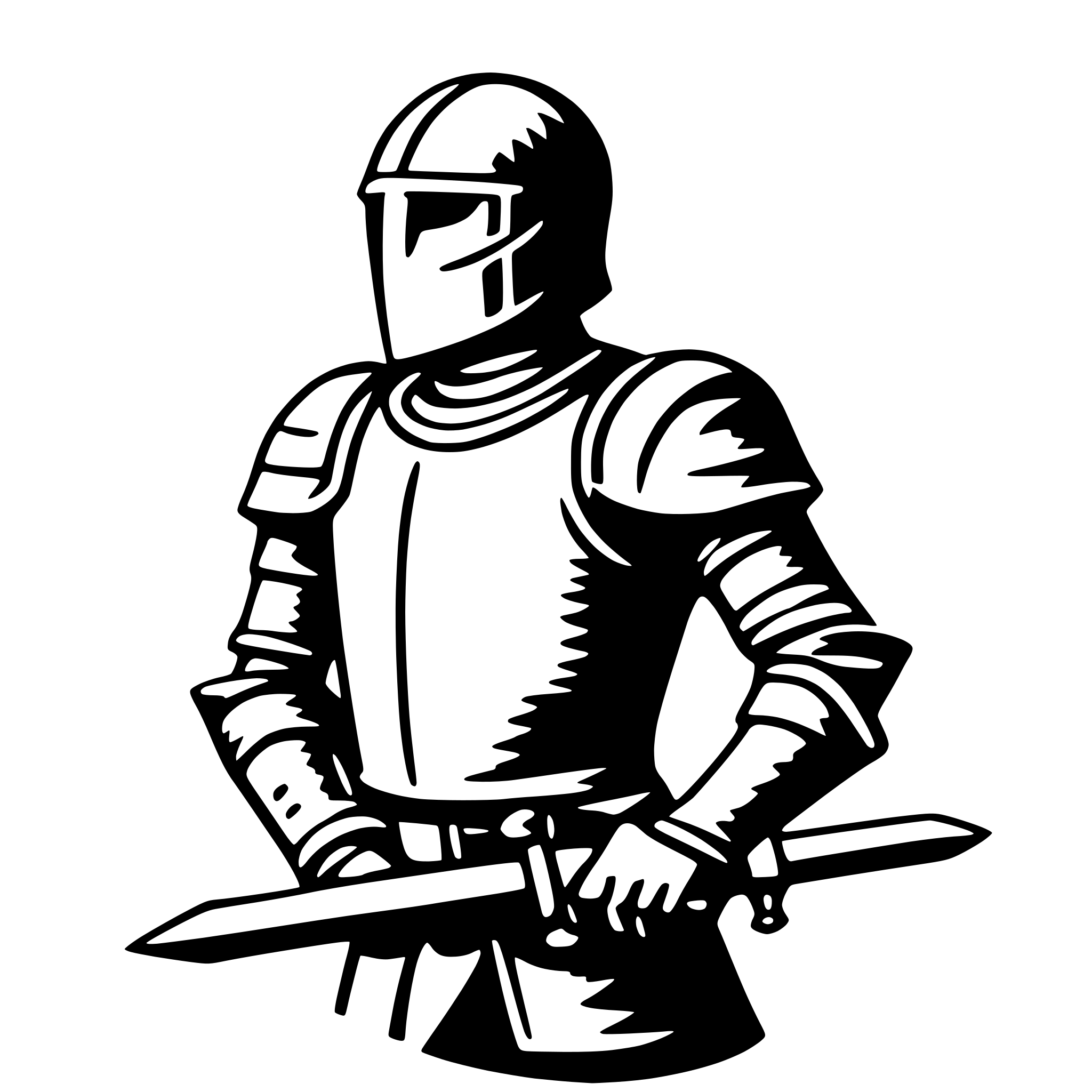 AI-generated SVG of a knight