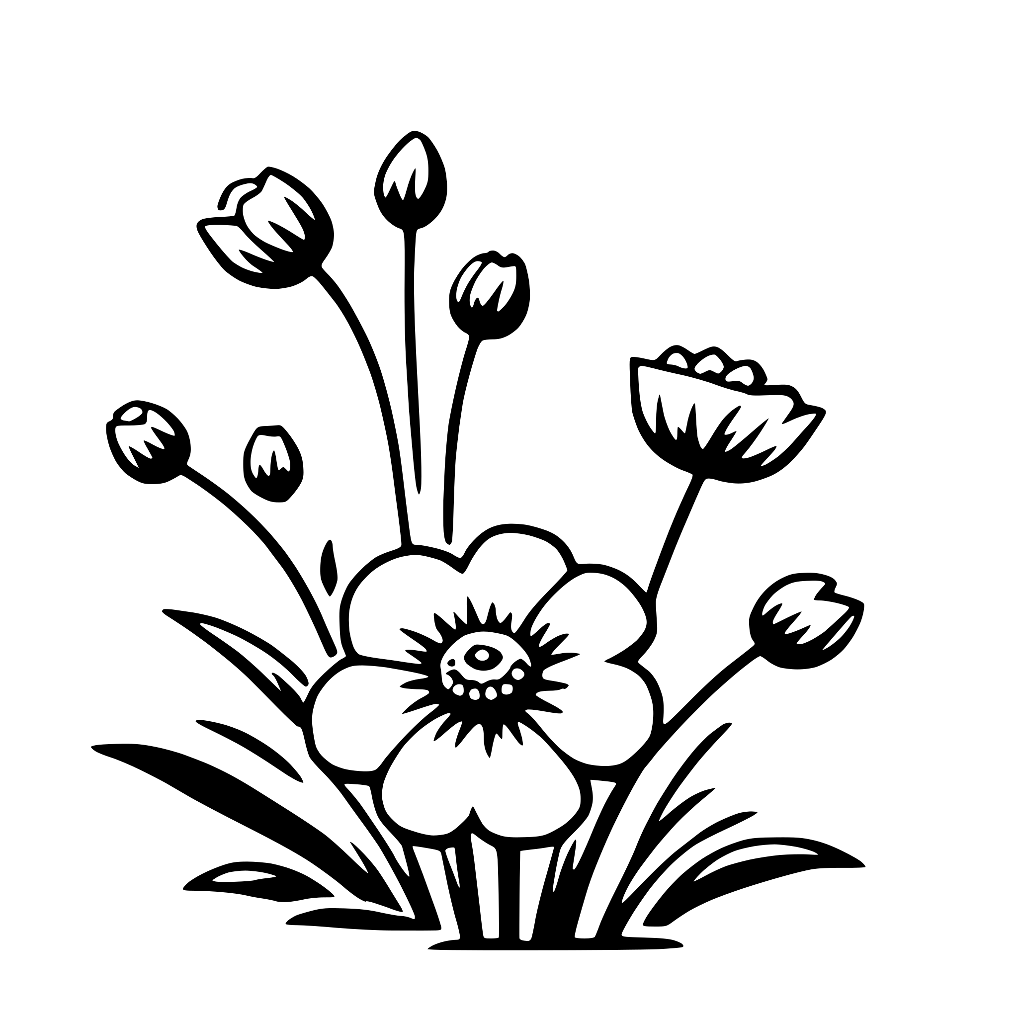 AI-generated SVG of 'spring flowers'