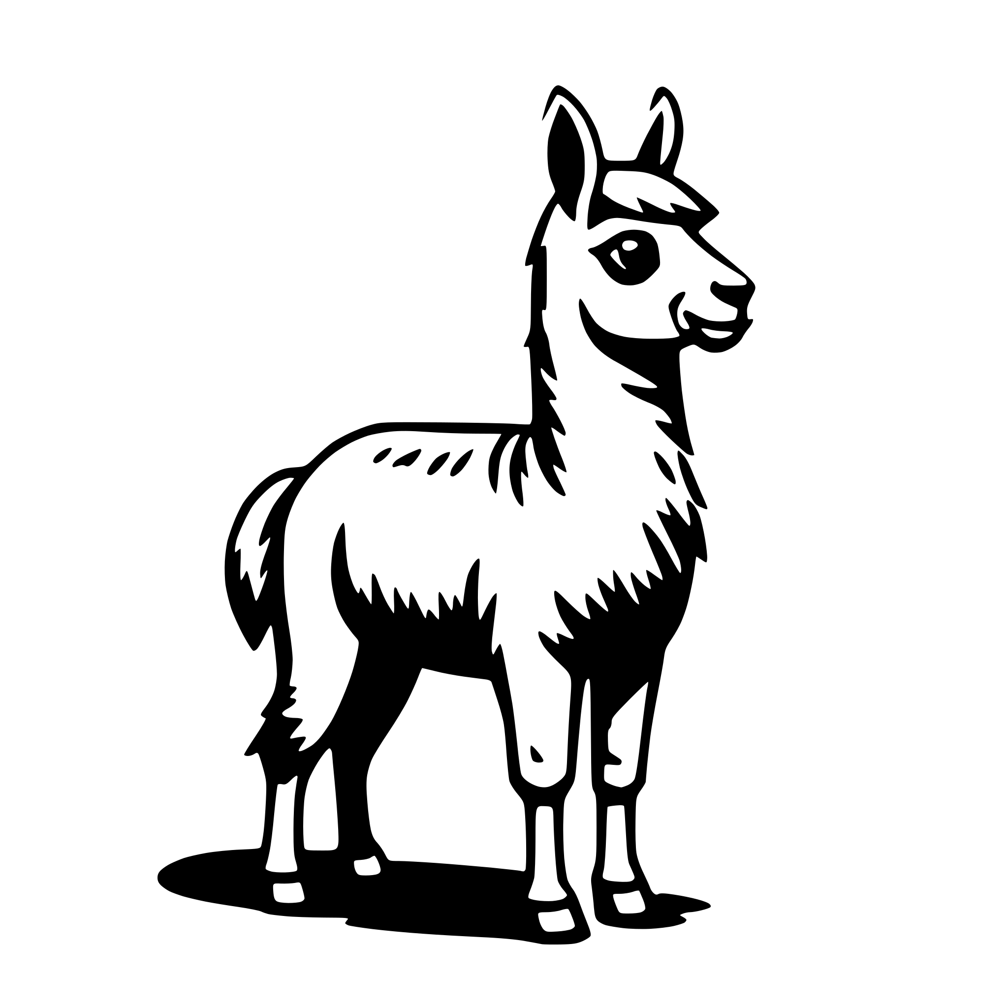 AI-generated SVG of 'llama'