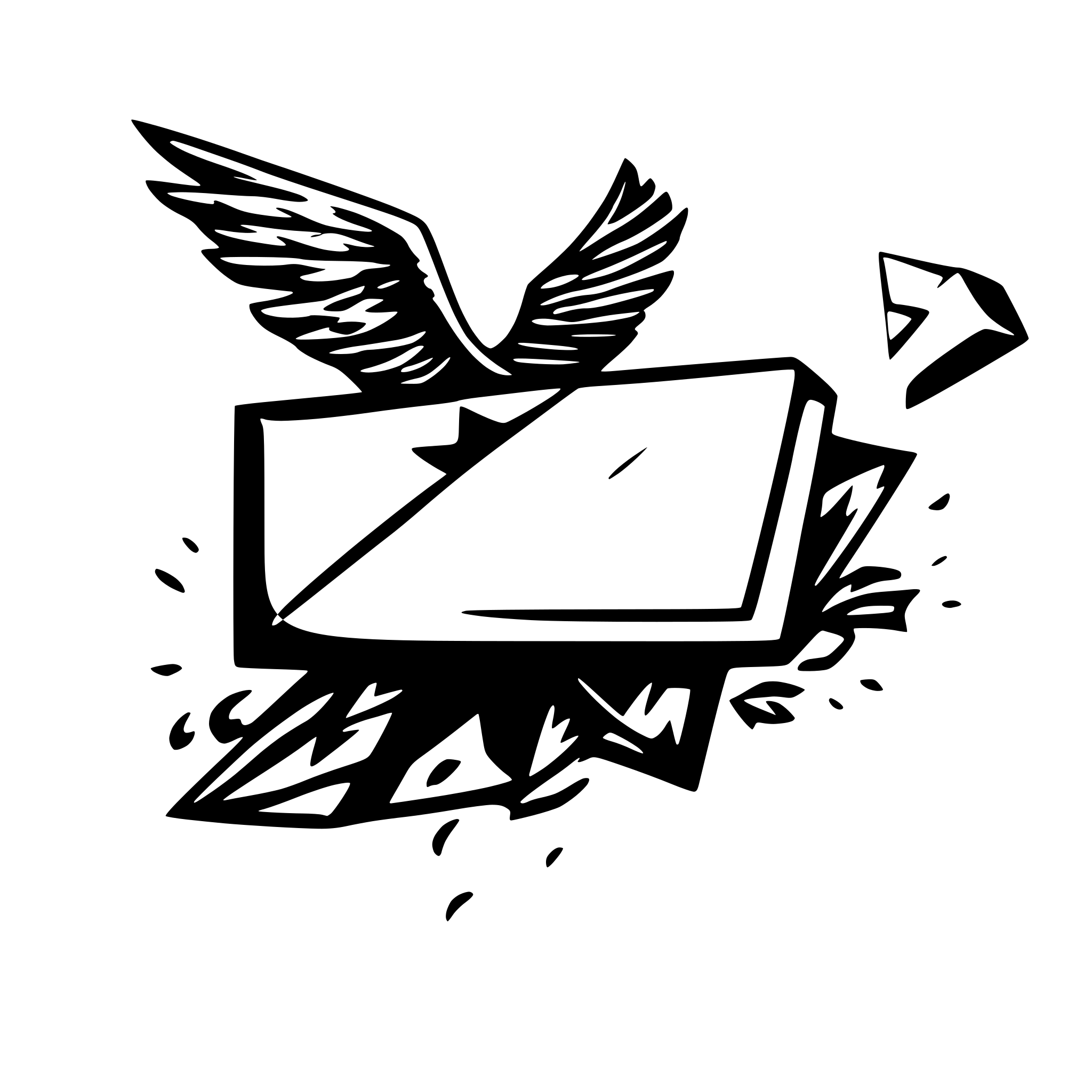AI-generated SVG of 'e-mail flying away'
