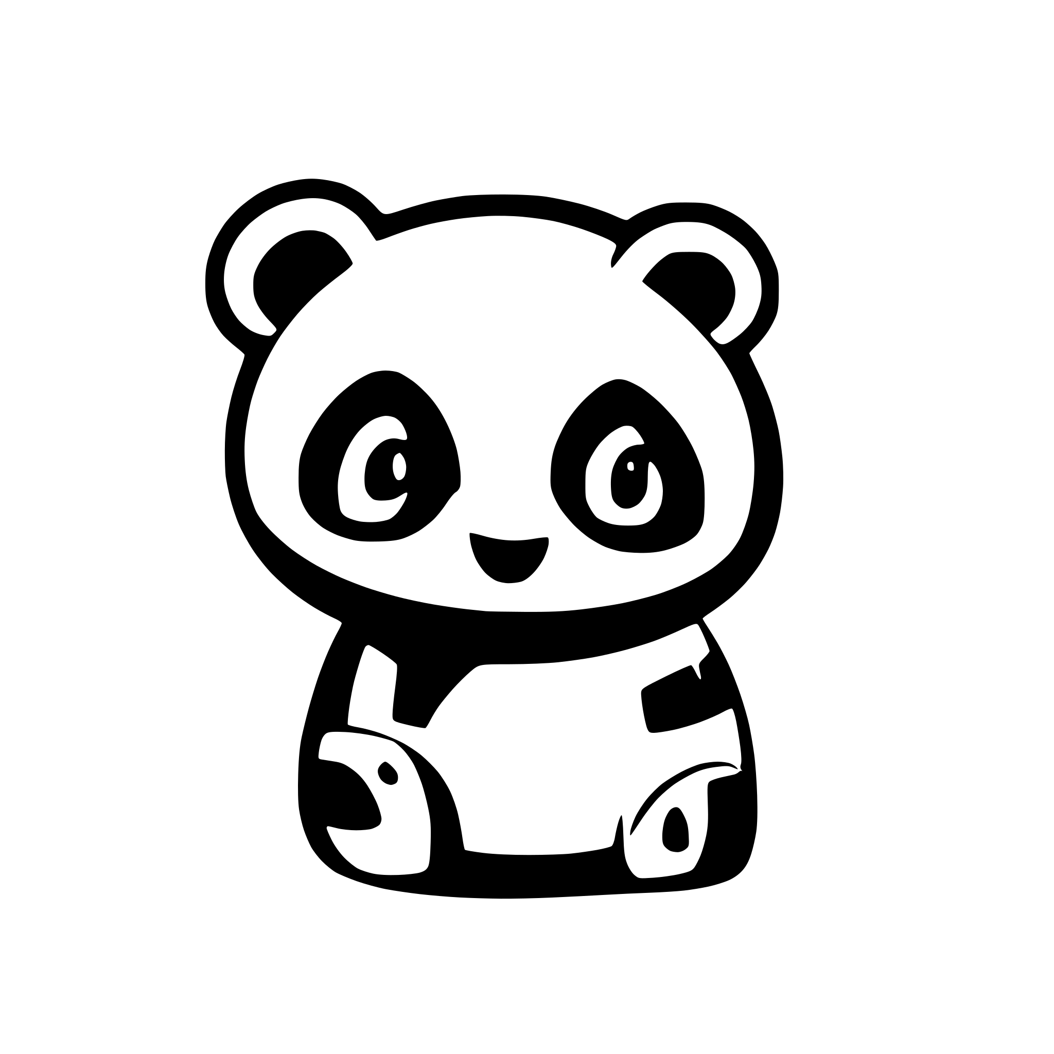 AI-generated SVG of a cute panda