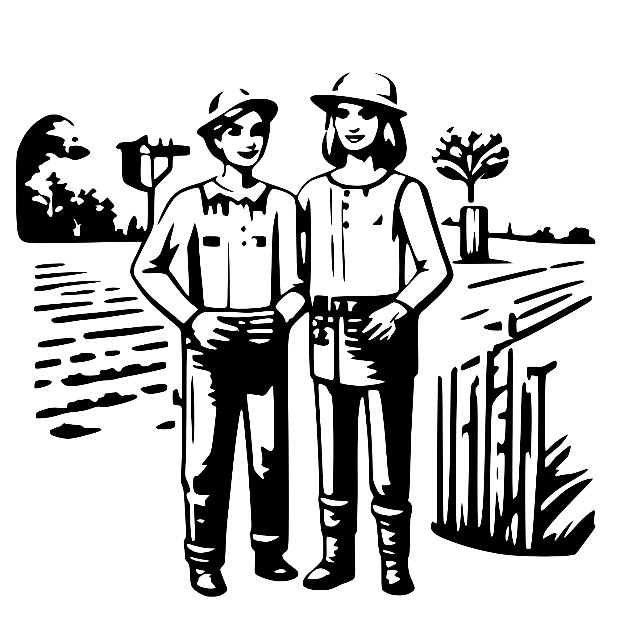 AI-generated SVG of a MORE THAN TWO FARMER COMMUNICATION