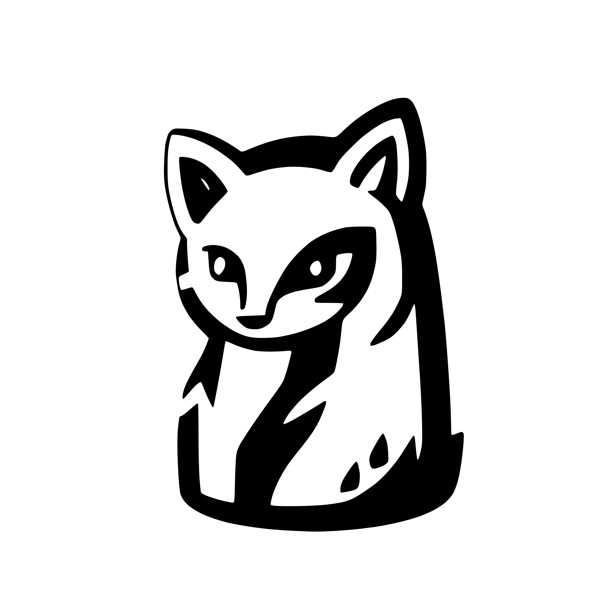 AI-generated SVG of 'fox with flakes'
