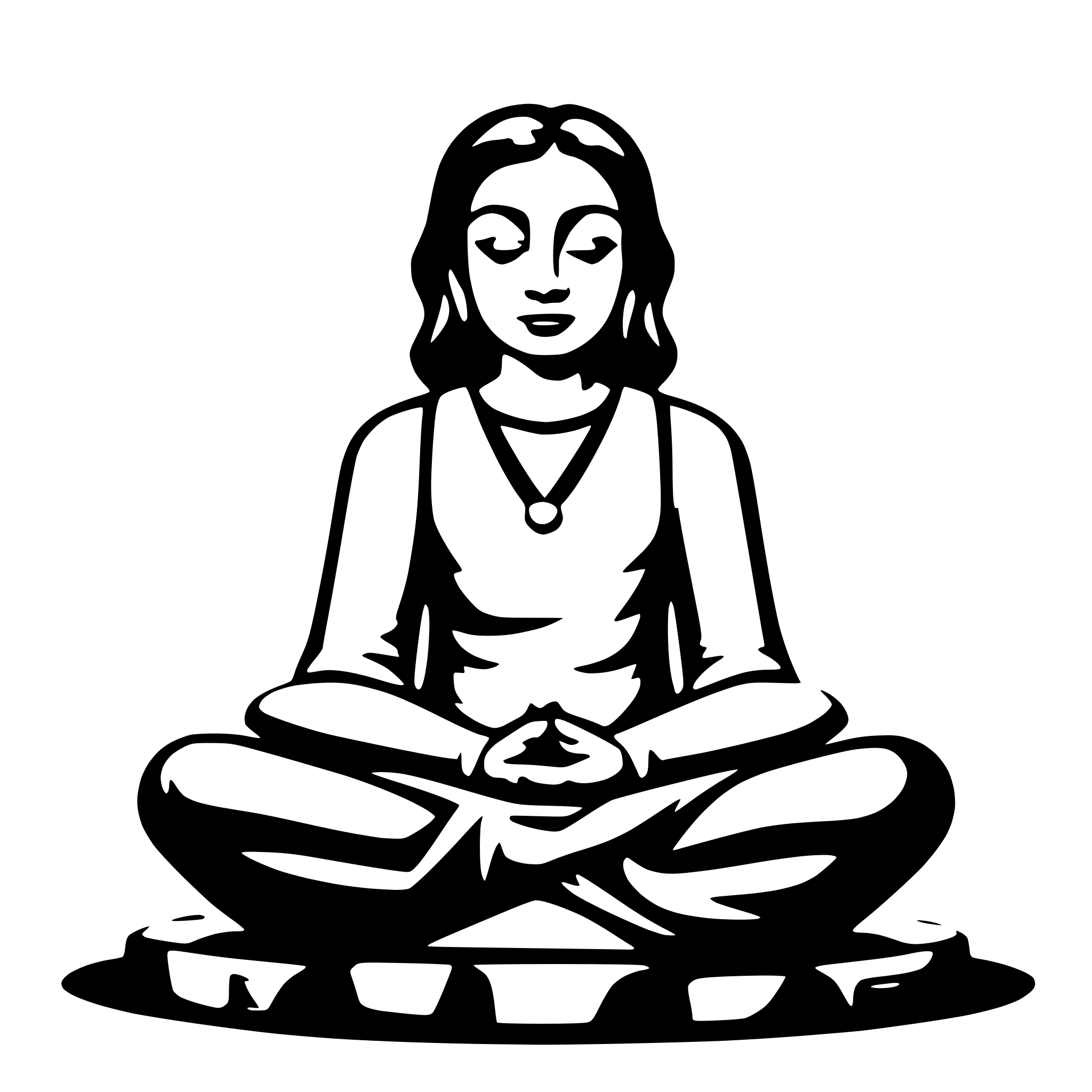 AI-generated SVG of a icon that can be used for meditation website
