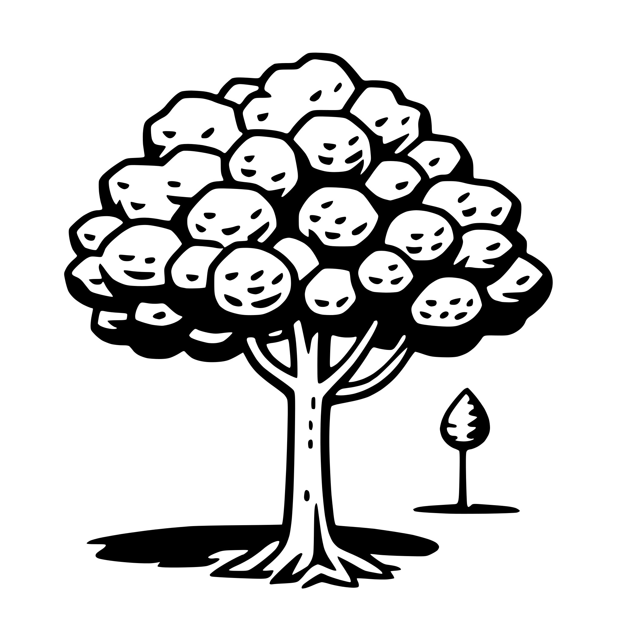 AI-generated SVG of a lime tree
