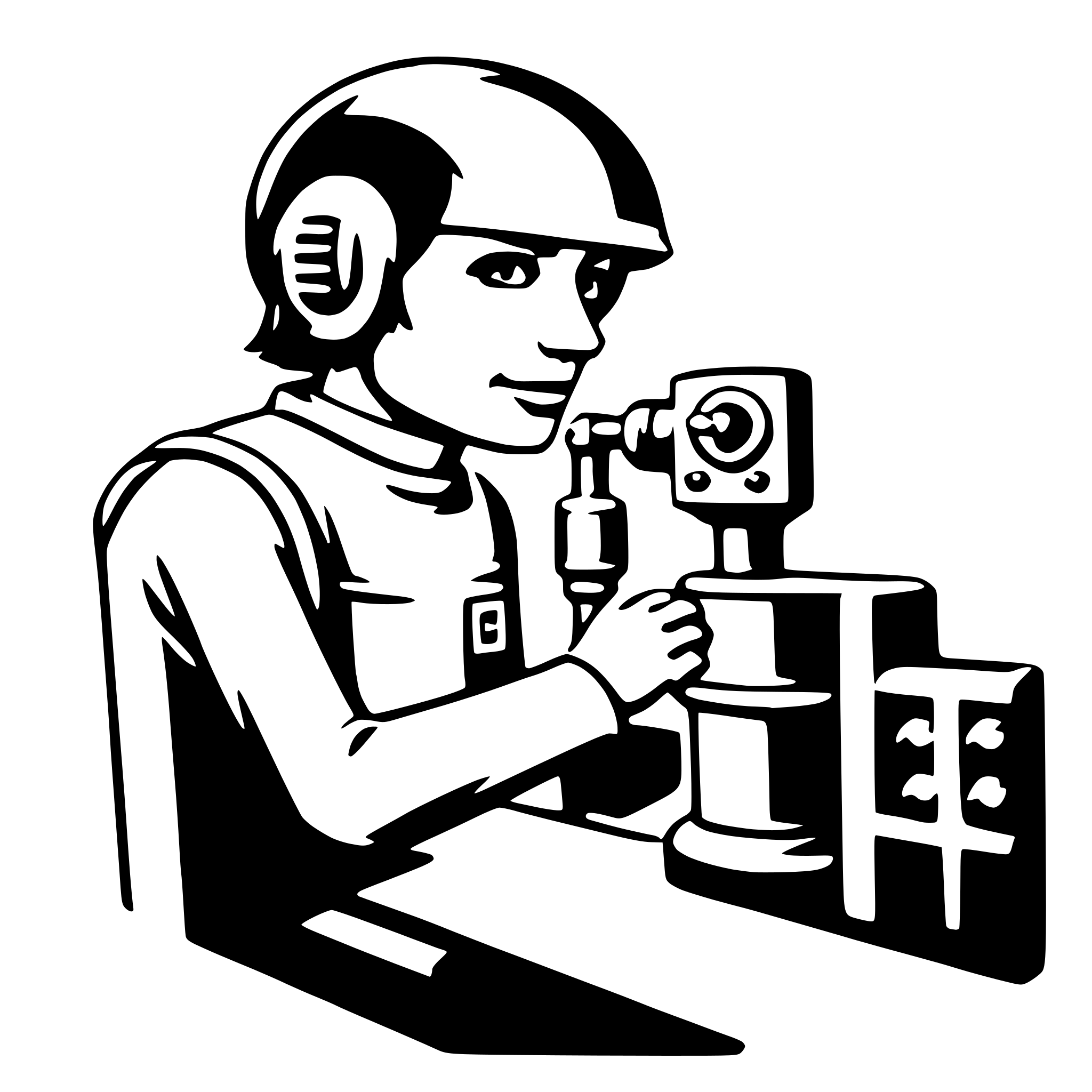 AI-generated SVG of 'machine operator'