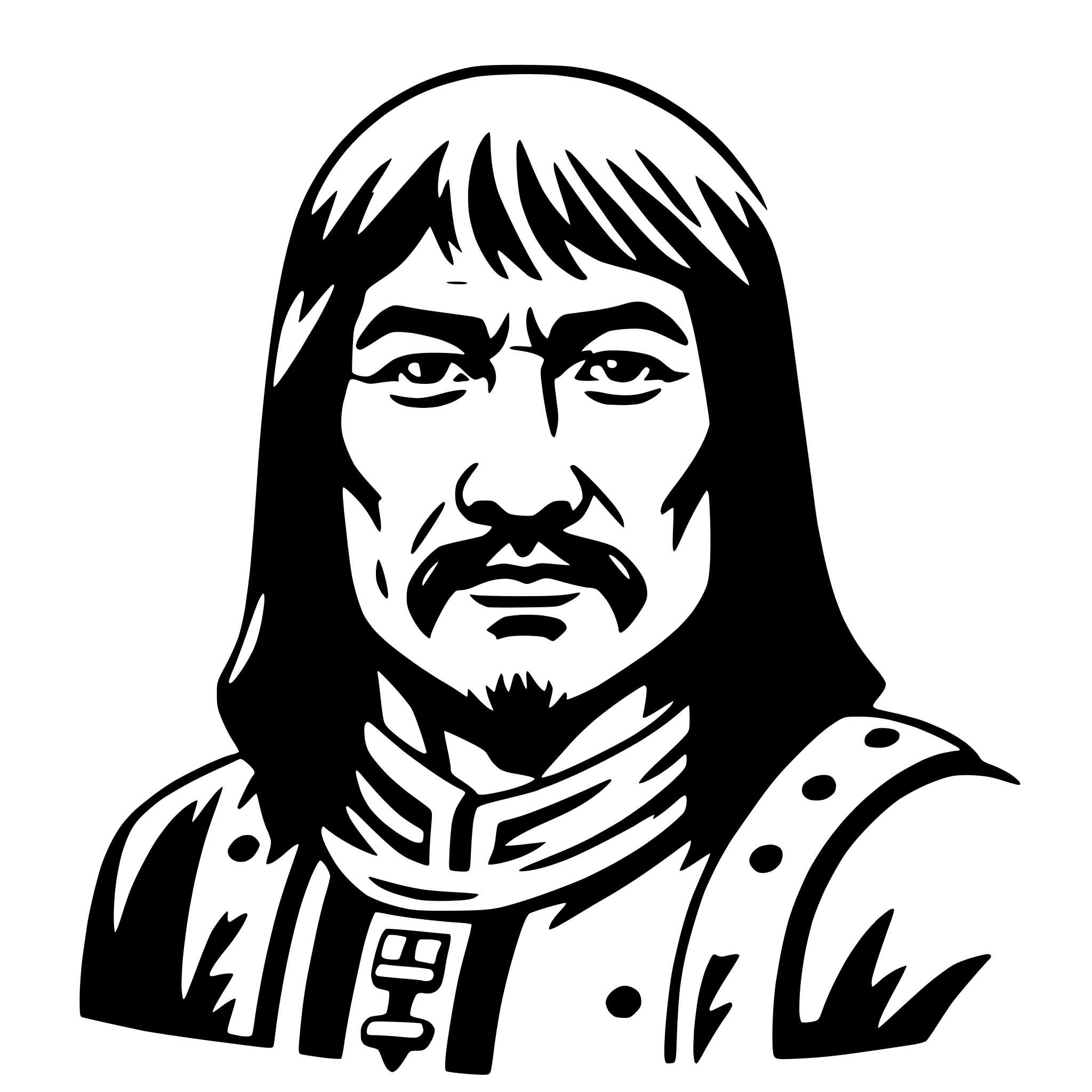 AI-generated SVG of 'genghis khan'