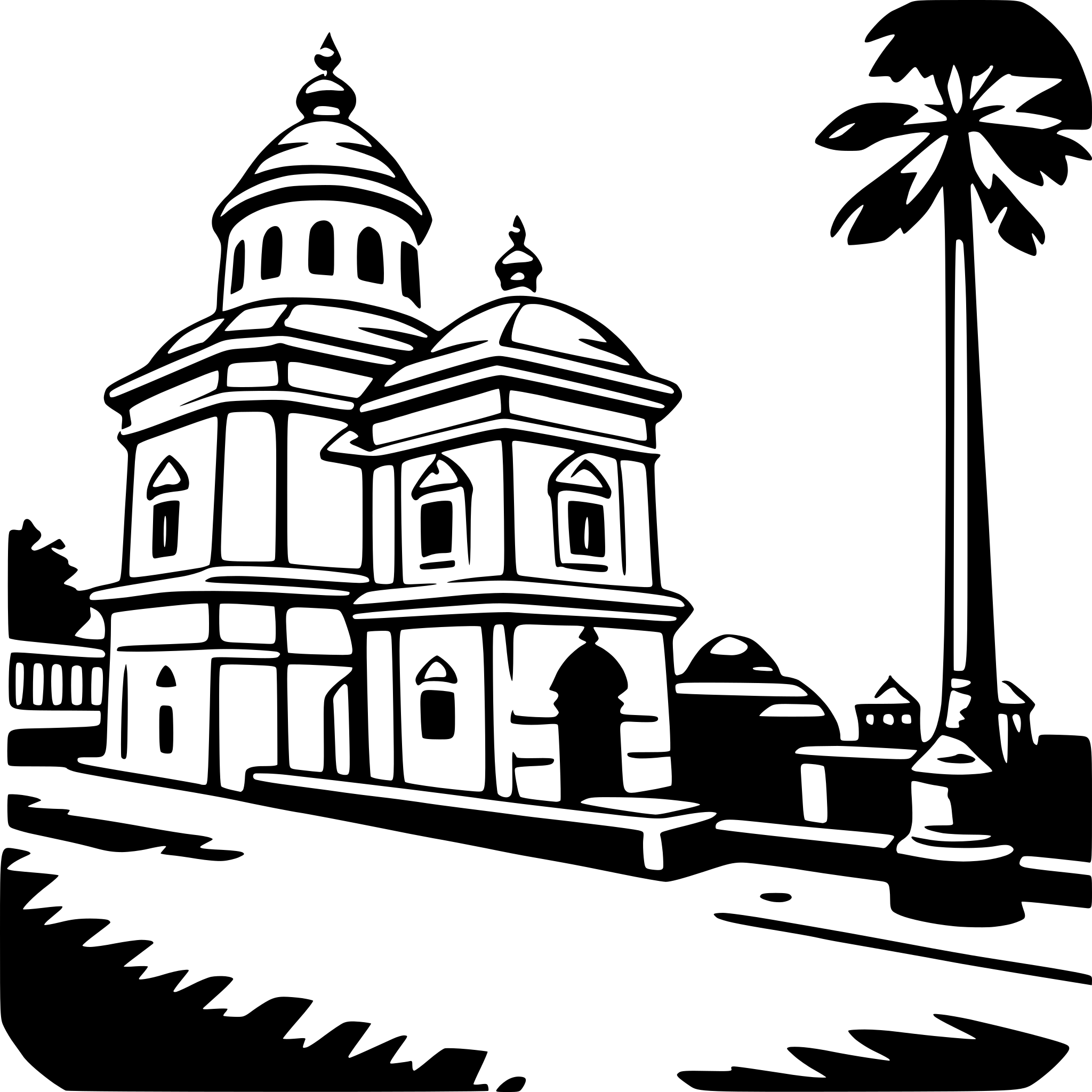 AI-generated SVG of a pashupatinath temple