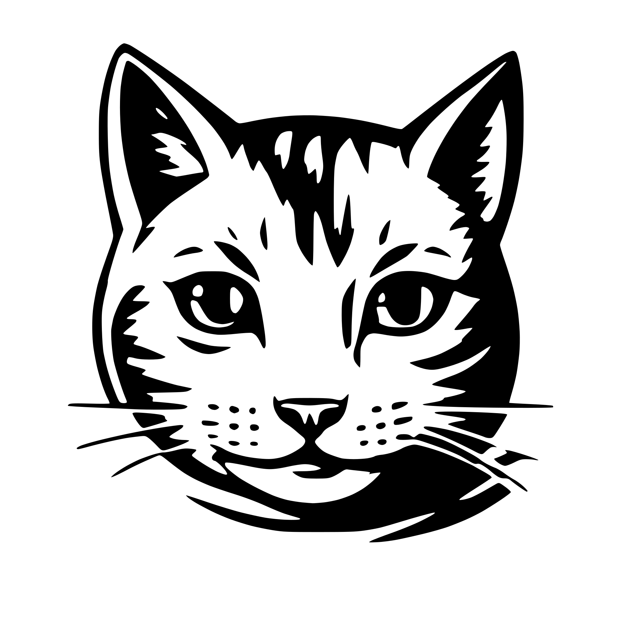 AI-generated SVG of 'Crie o rosto de um gato para ser utilizado como simbolo de uma marca infantil'