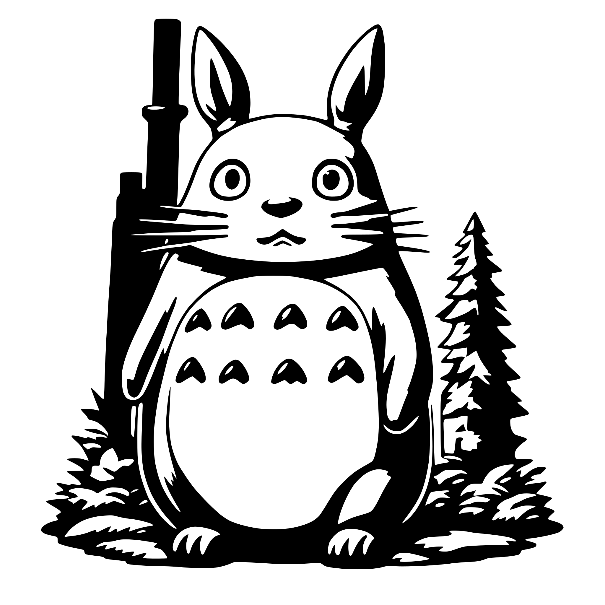 AI-generated SVG of 'totoro'