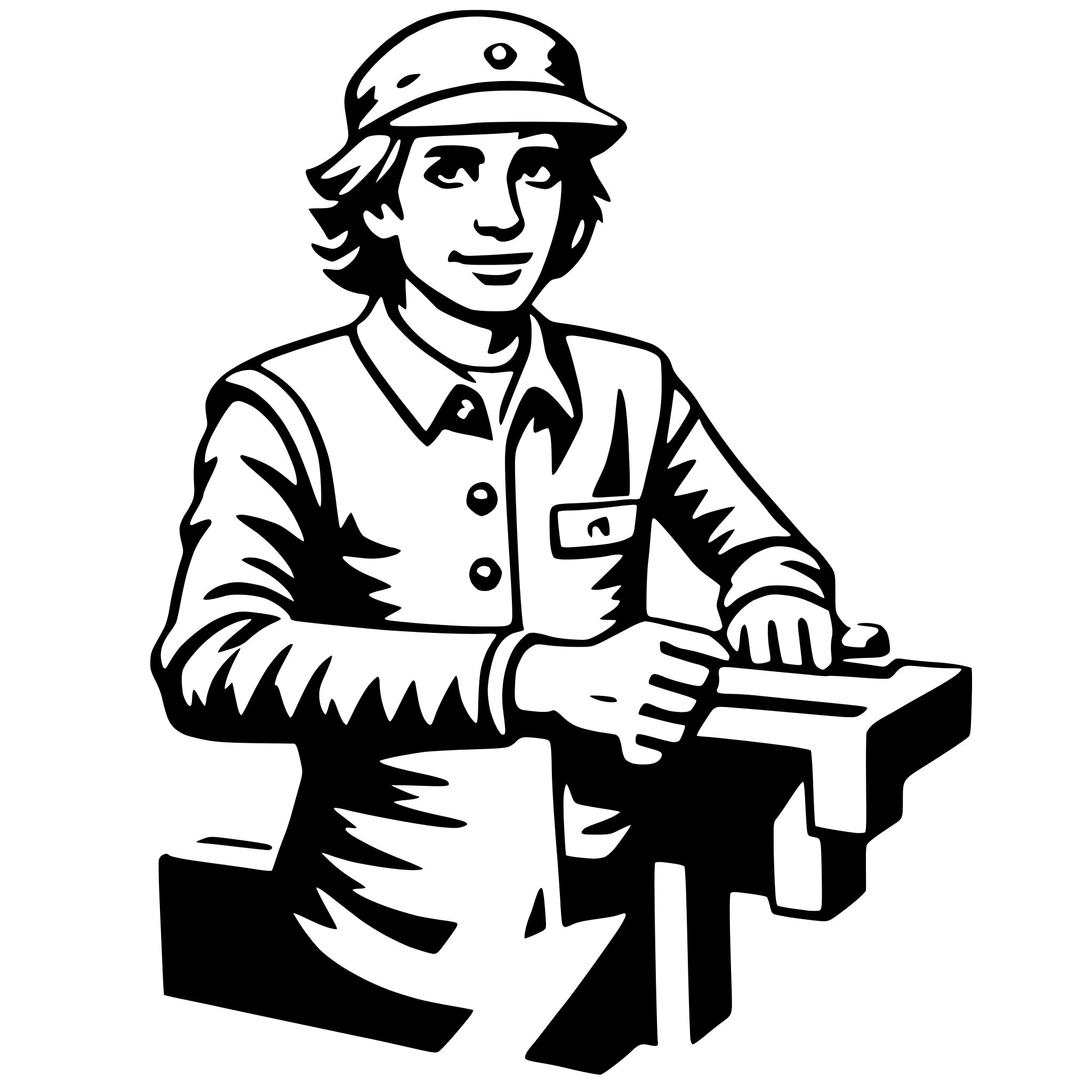 AI-generated SVG of 'carpenter'