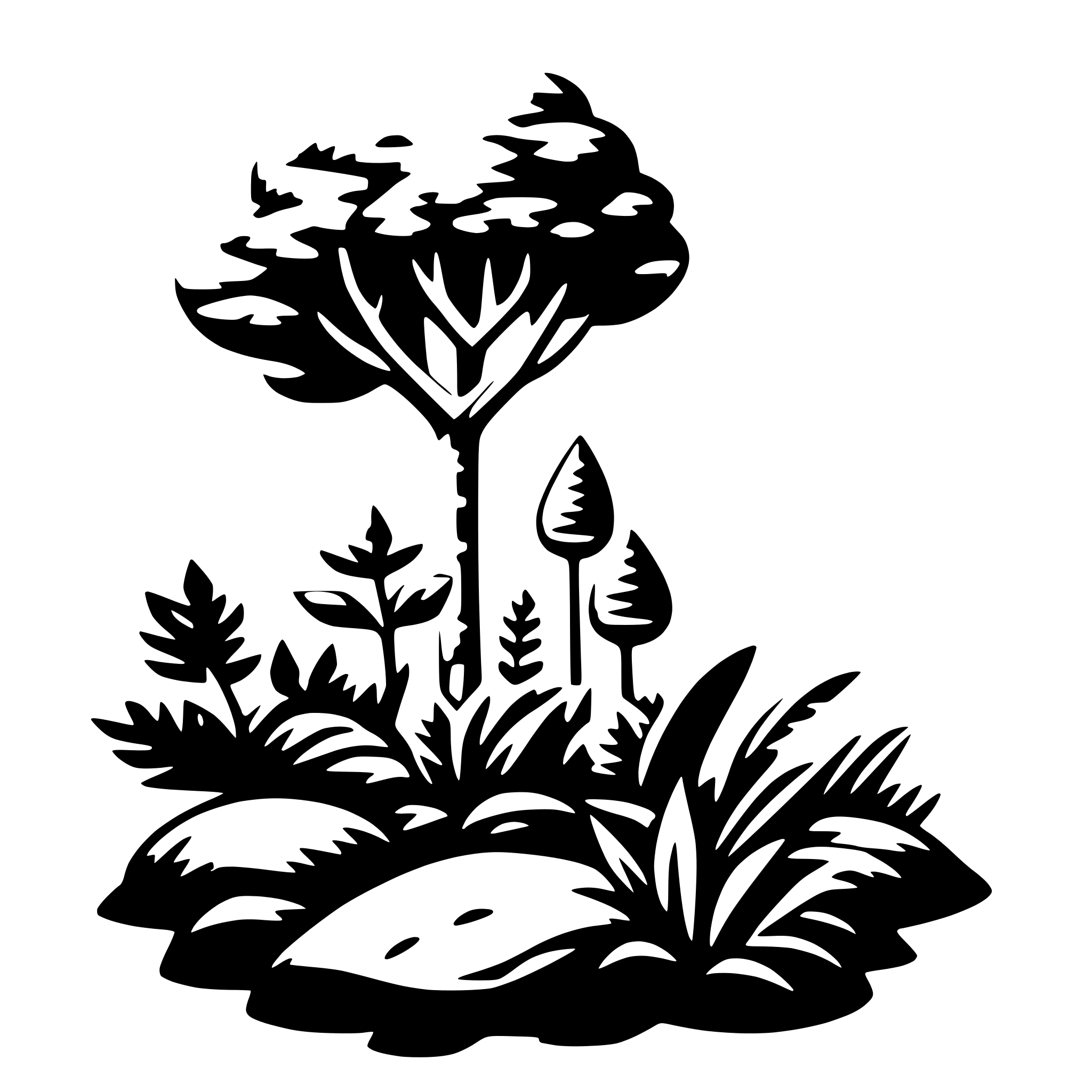 AI-generated SVG of a nature's embrace