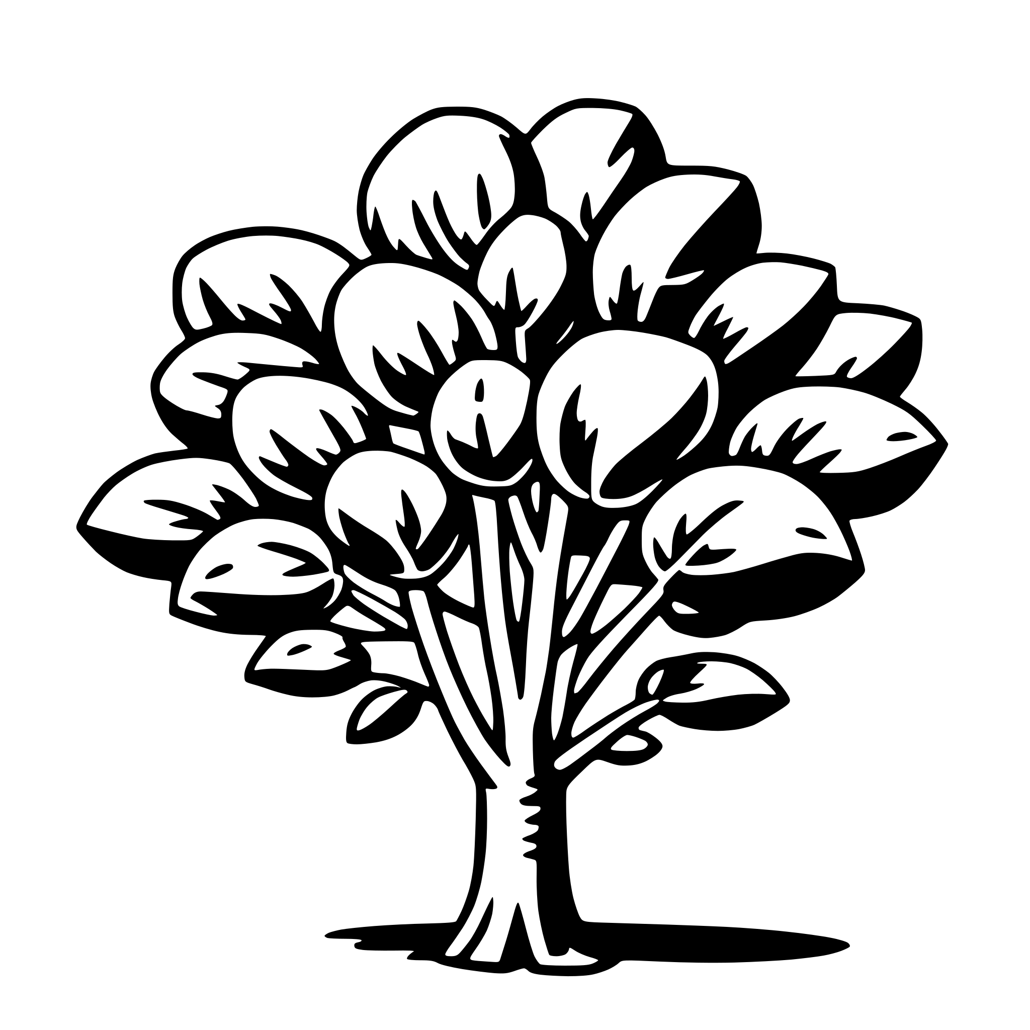 AI-generated SVG of 'eucalyptus tree'